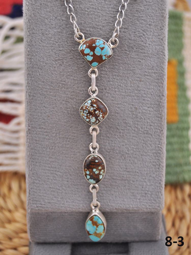 Southwest Made #8 Turquoise & Sterling Silver Necklace