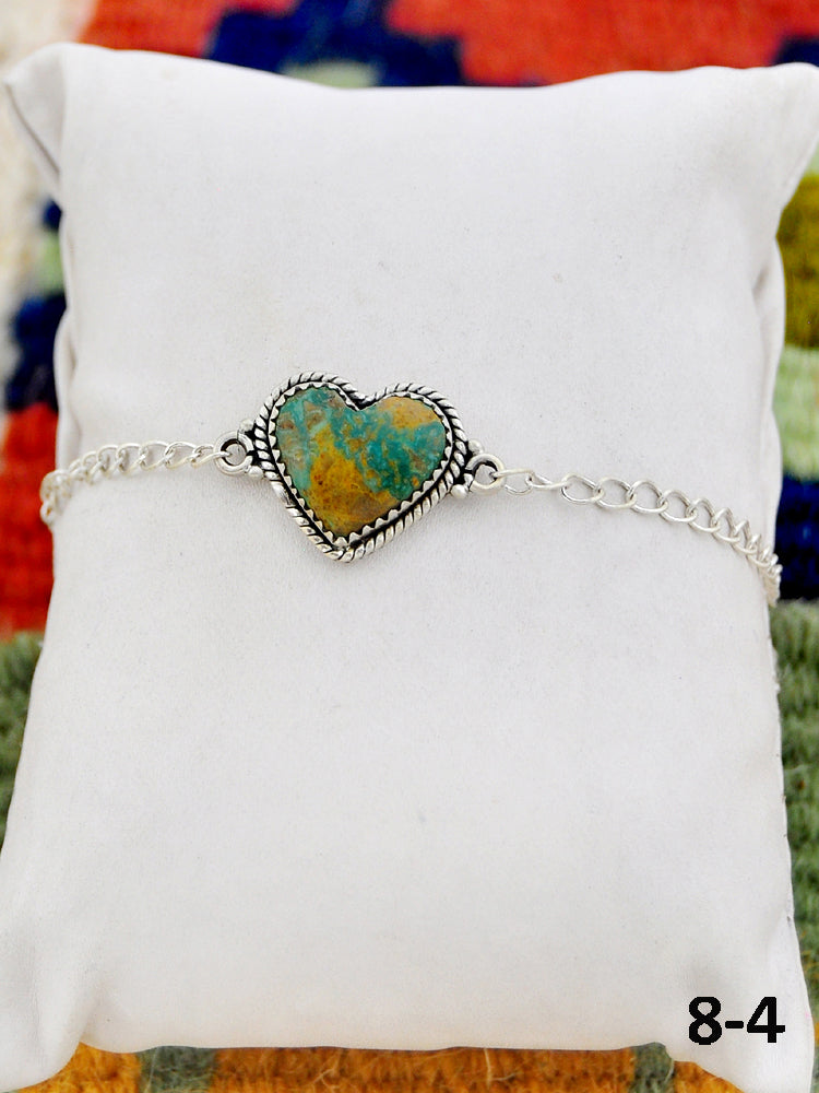 Southwest Made Cripple Creek Turquoise & Sterling Silver Bracelet
