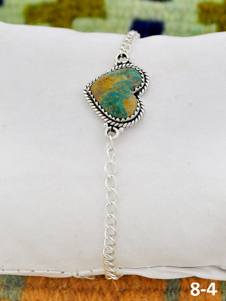 Southwest Made Cripple Creek Turquoise & Sterling Silver Bracelet