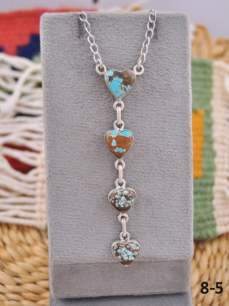 Southwest Made #8 Turquoise & Sterling Silver Necklace