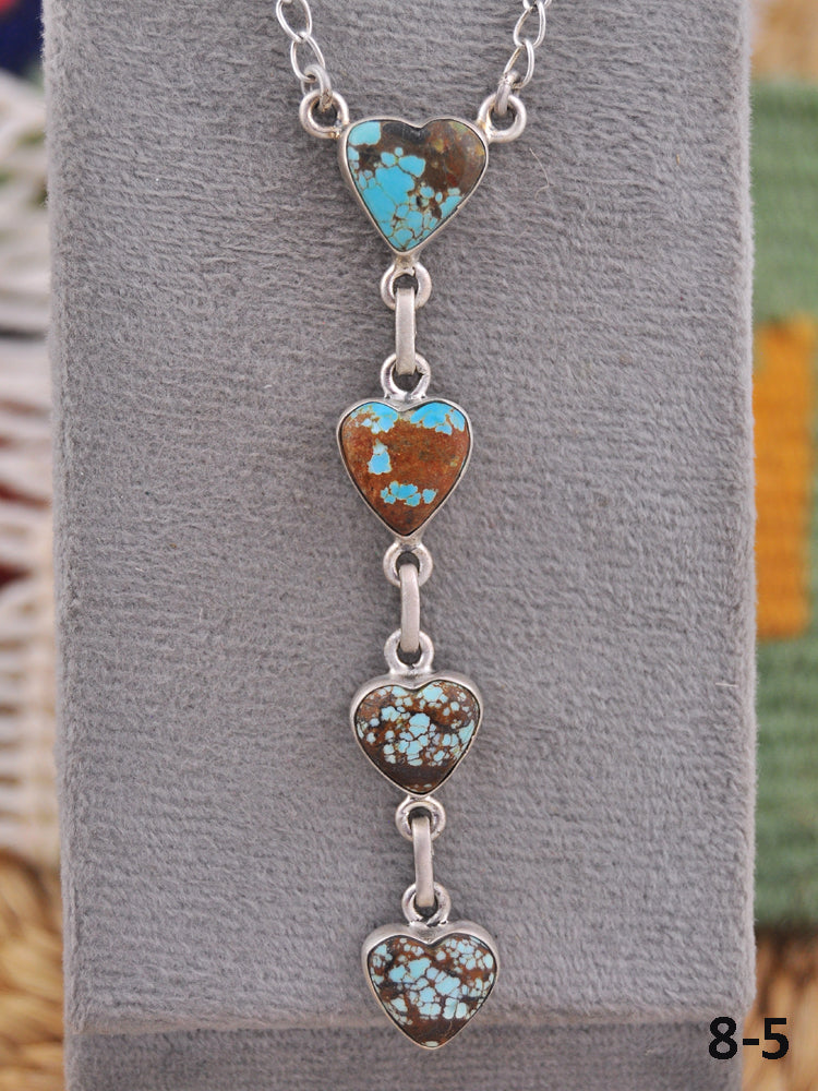 Southwest Made #8 Turquoise & Sterling Silver Necklace