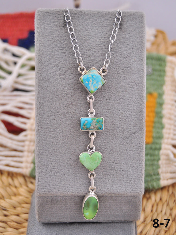 Southwest Made Sonoran Mountain Turquoise & Sterling Silver Necklace