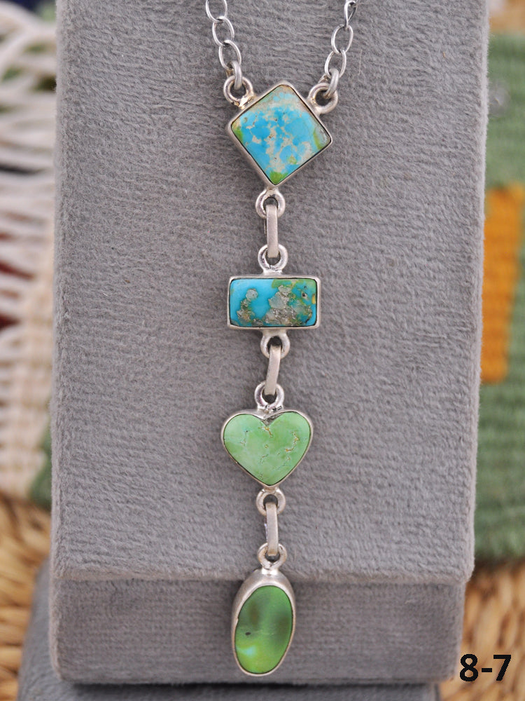 Southwest Made Sonoran Mountain Turquoise & Sterling Silver Necklace