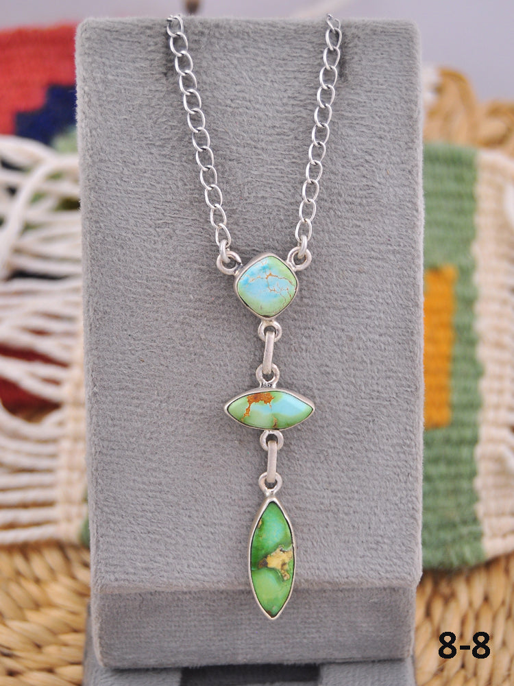 Southwest Made Sonoran Mountain Turquoise & Sterling Silver Necklace