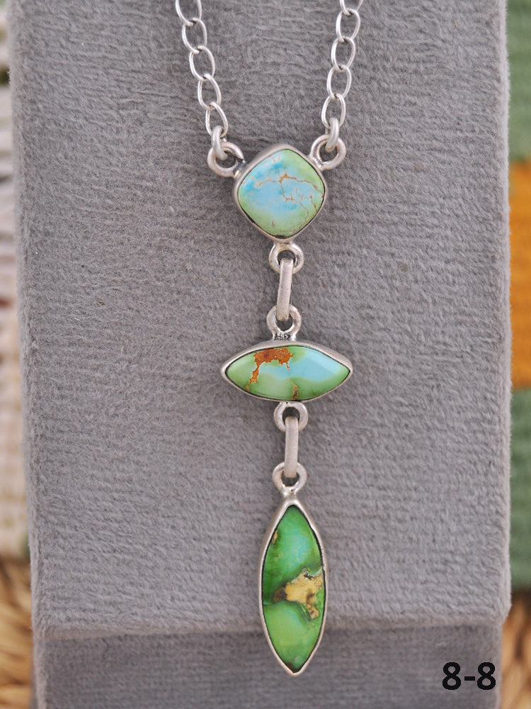 Southwest Made Sonoran Mountain Turquoise & Sterling Silver Necklace