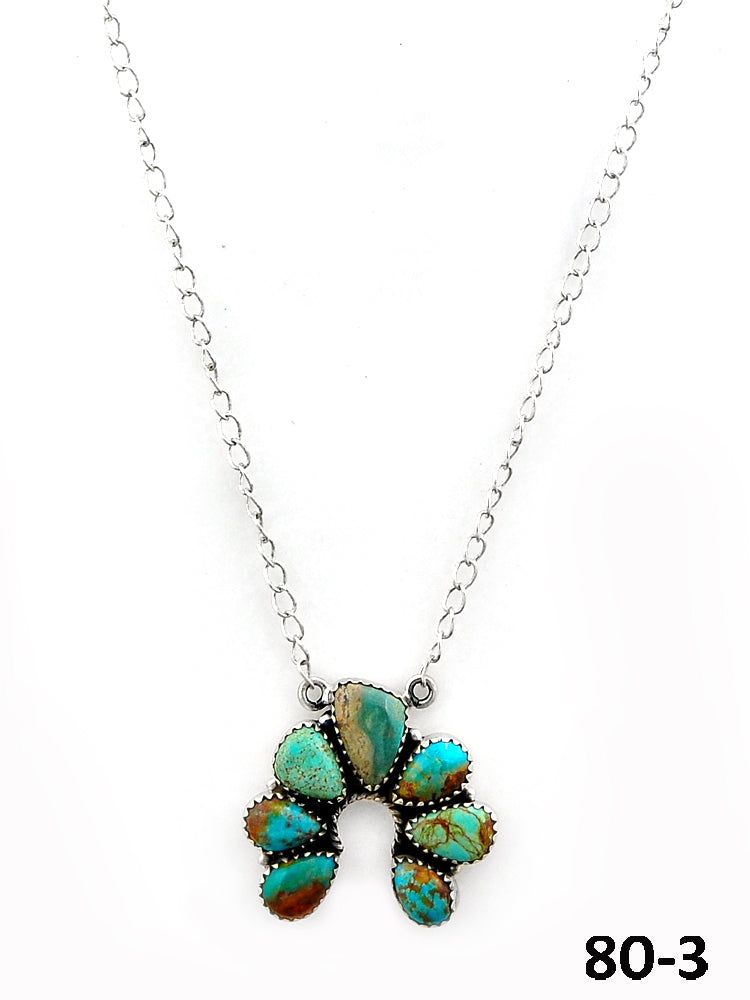 Southwest Made #8 Turquoise & Sterling Silver Necklace