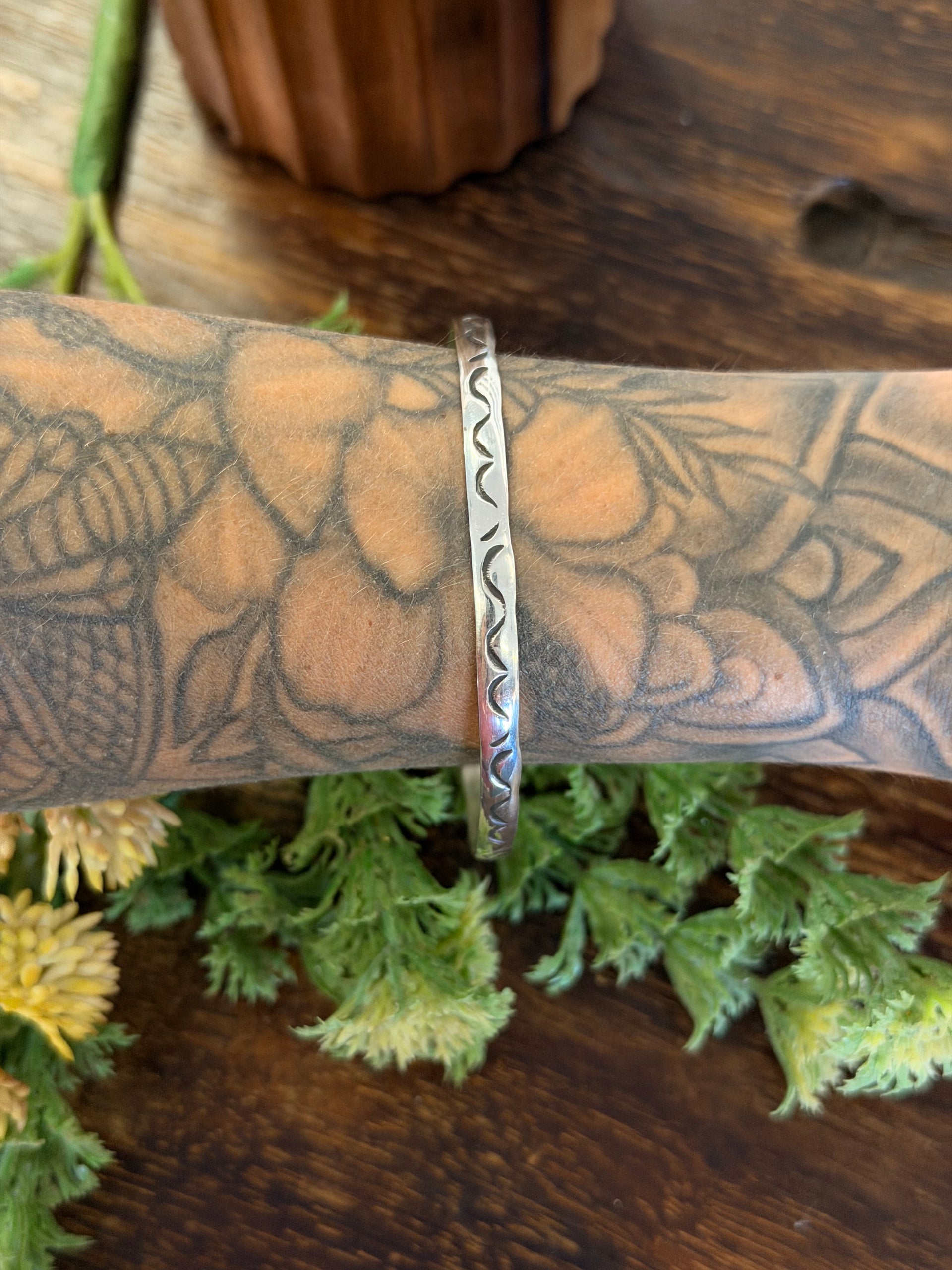 Navajo Made Sterling Silver Bangle Cuff Bracelet