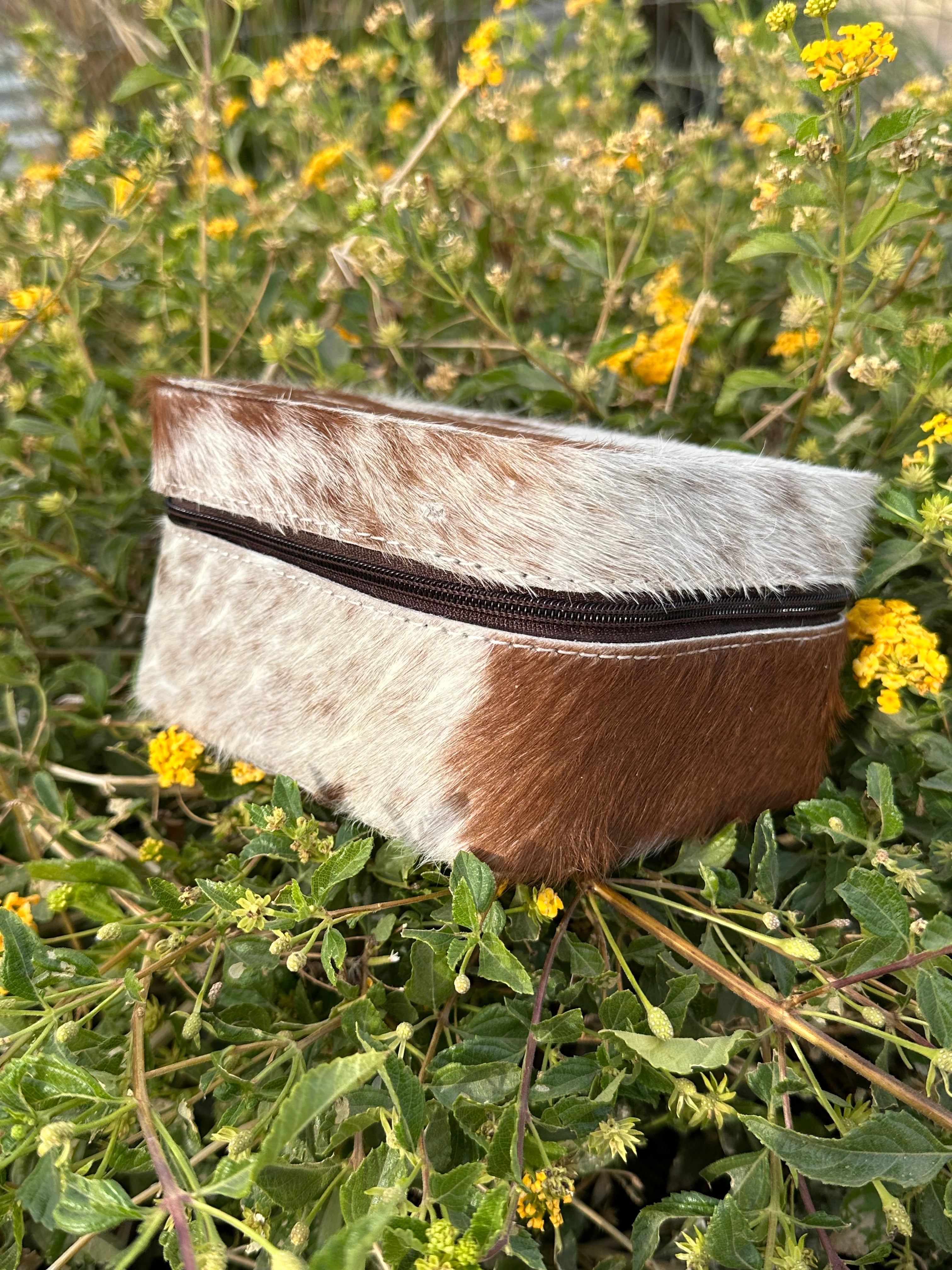 Genuine Leather Cowhide Jewelry Box