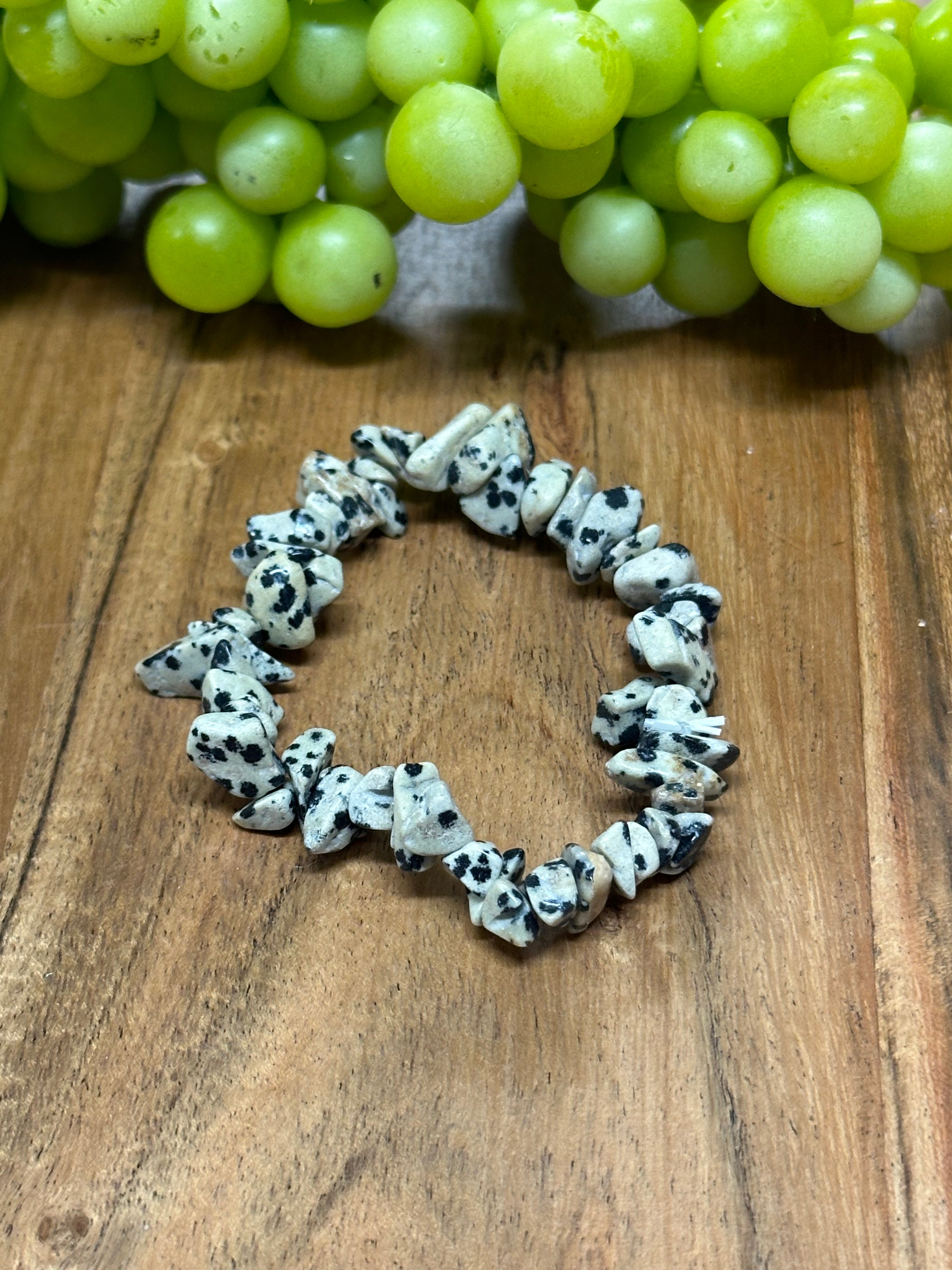 Southwest Strung Dalmatian Jasper Bracelet