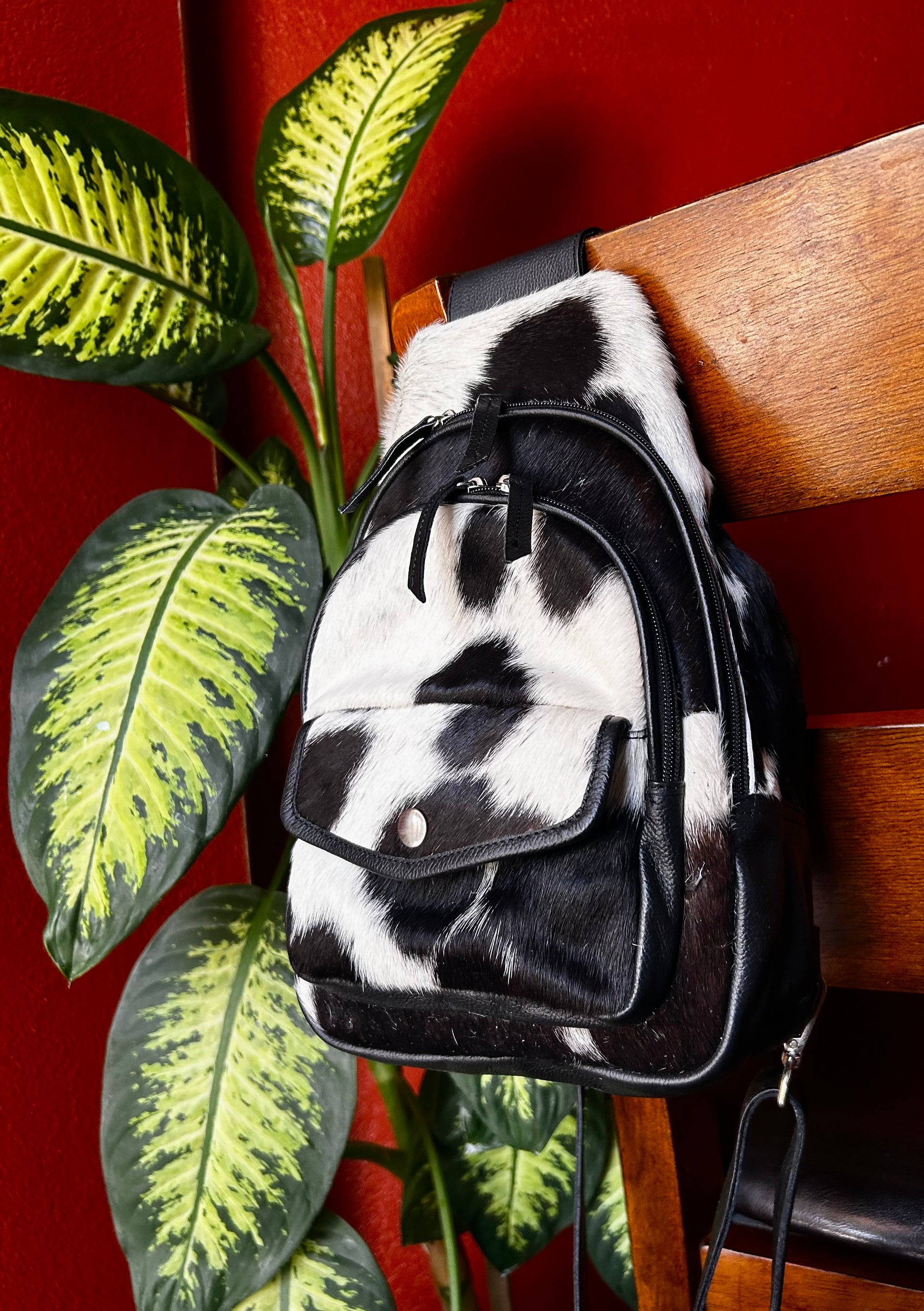 Genuine Cowhide Back Pack/Diaper Bag