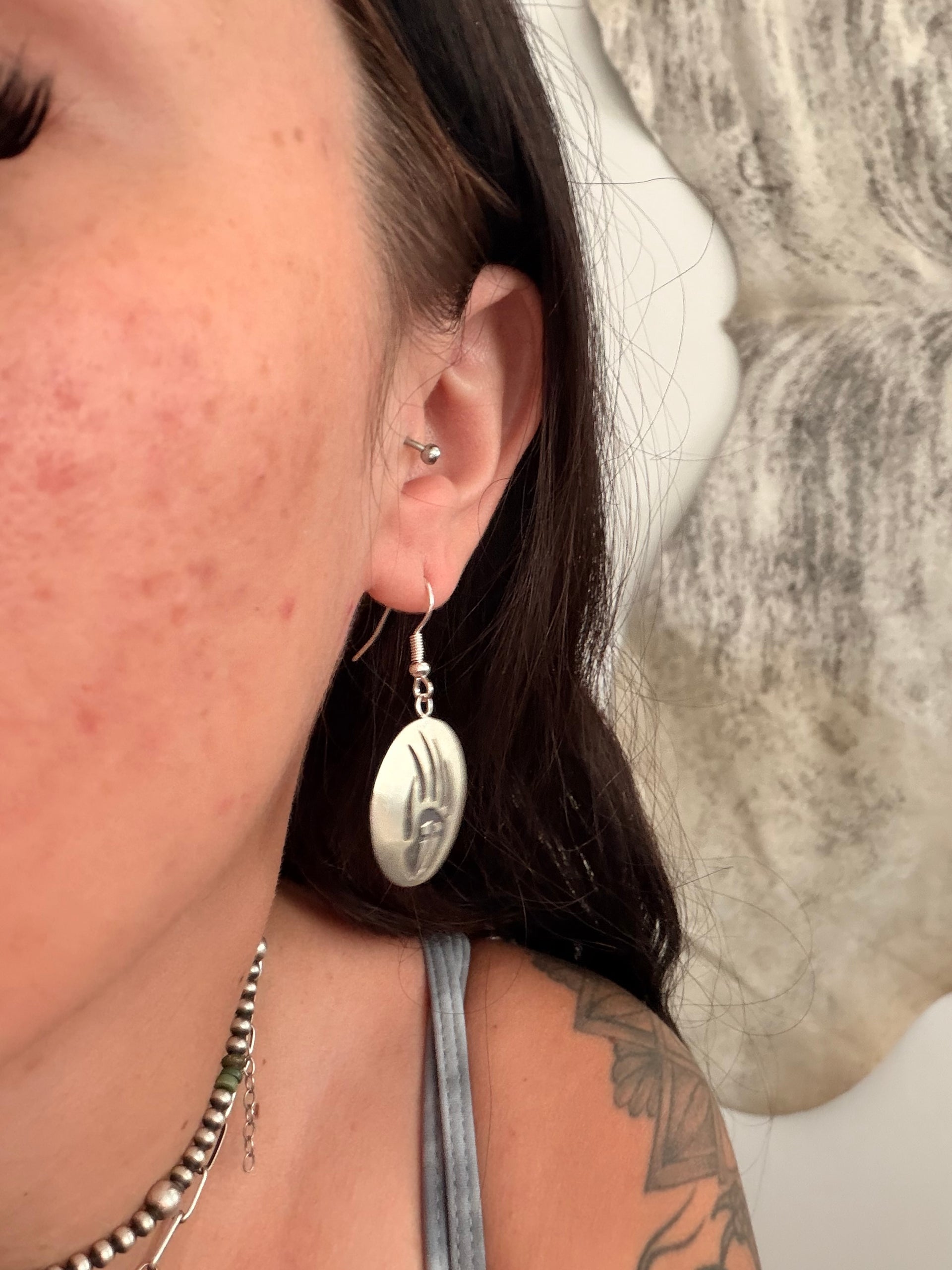 Stanley Gene Sterling Silver Dangle Earrings