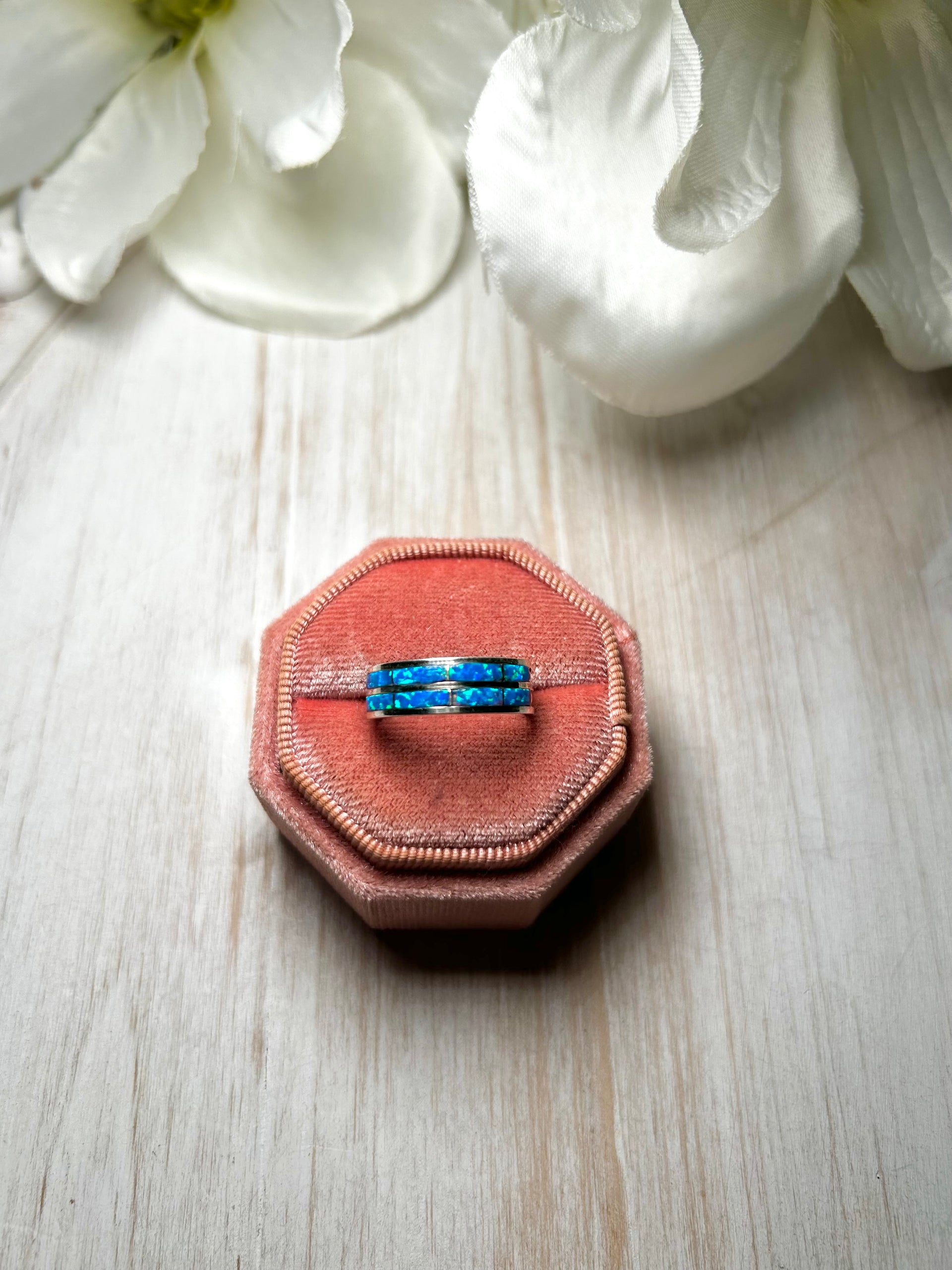 Navajo Made Opal & Sterling Silver Ring