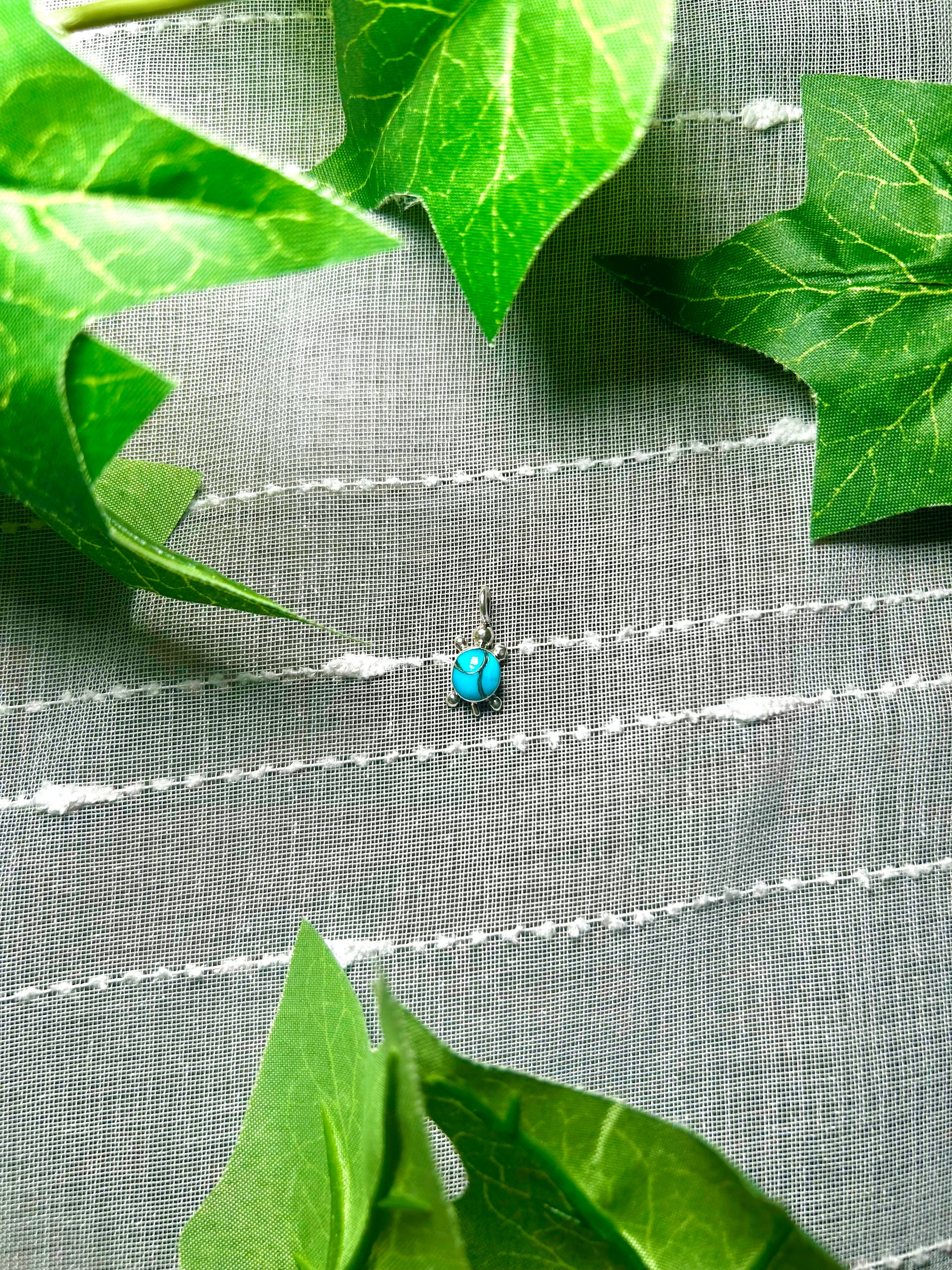 Zuni Kingman Turquoise & Sterling Silver Pendant