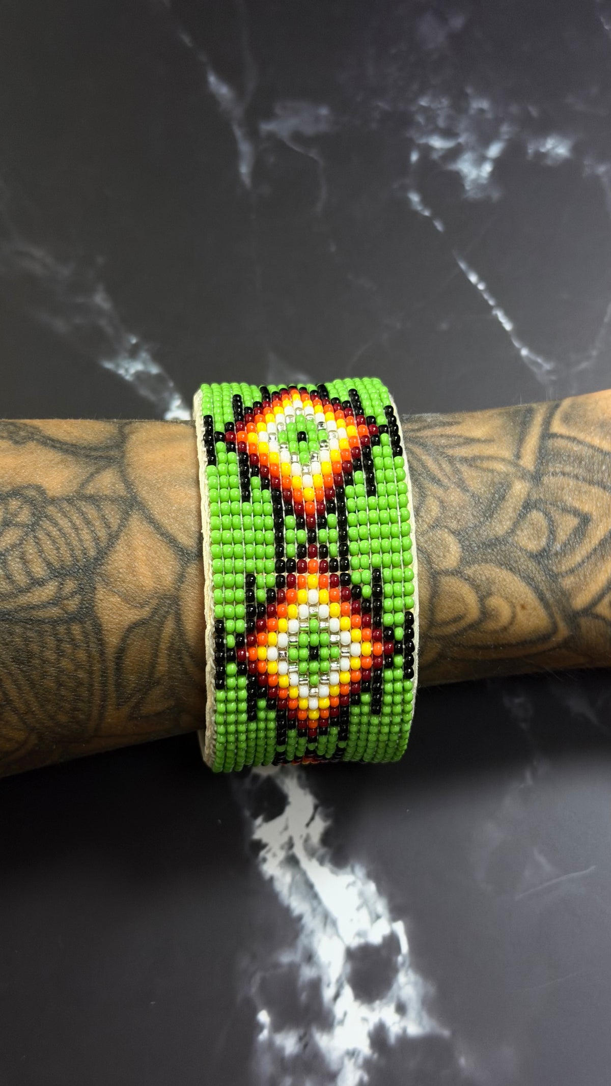 Navajo Made Beaded Cuff Bracelet