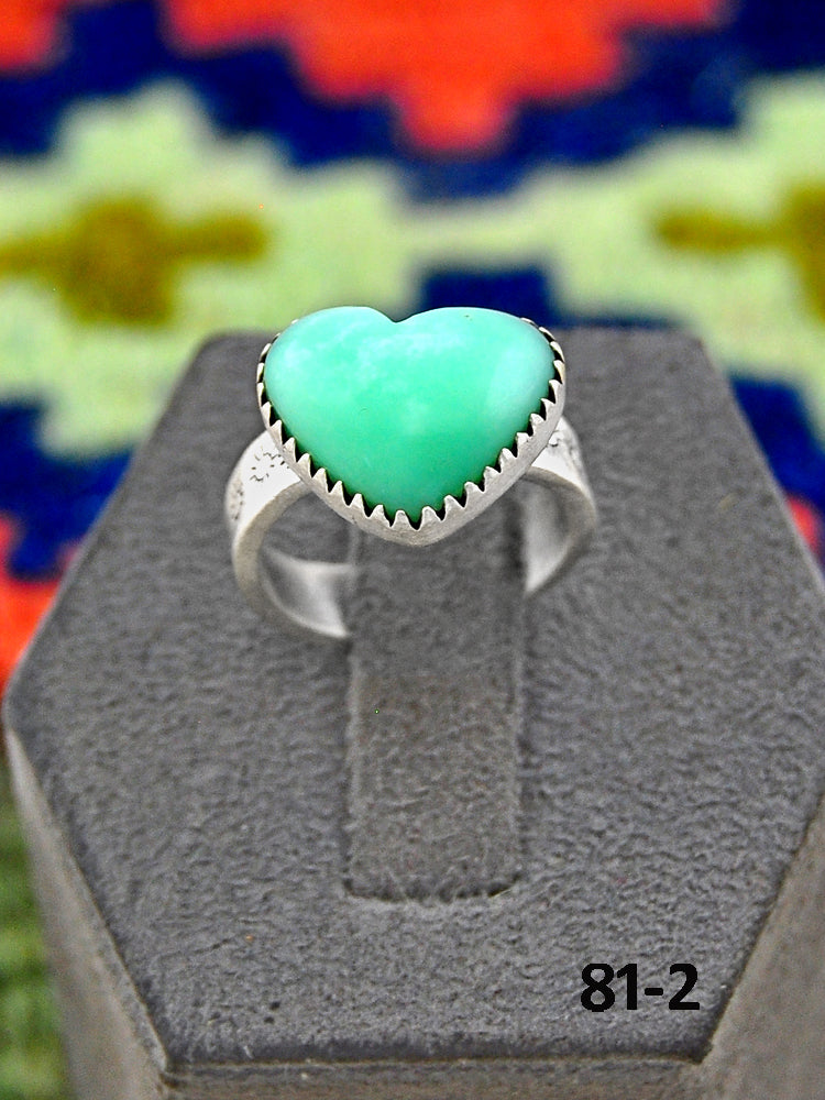 Southwest Handmade Paloma Turquoise & Sterling Silver Adjustable Ring