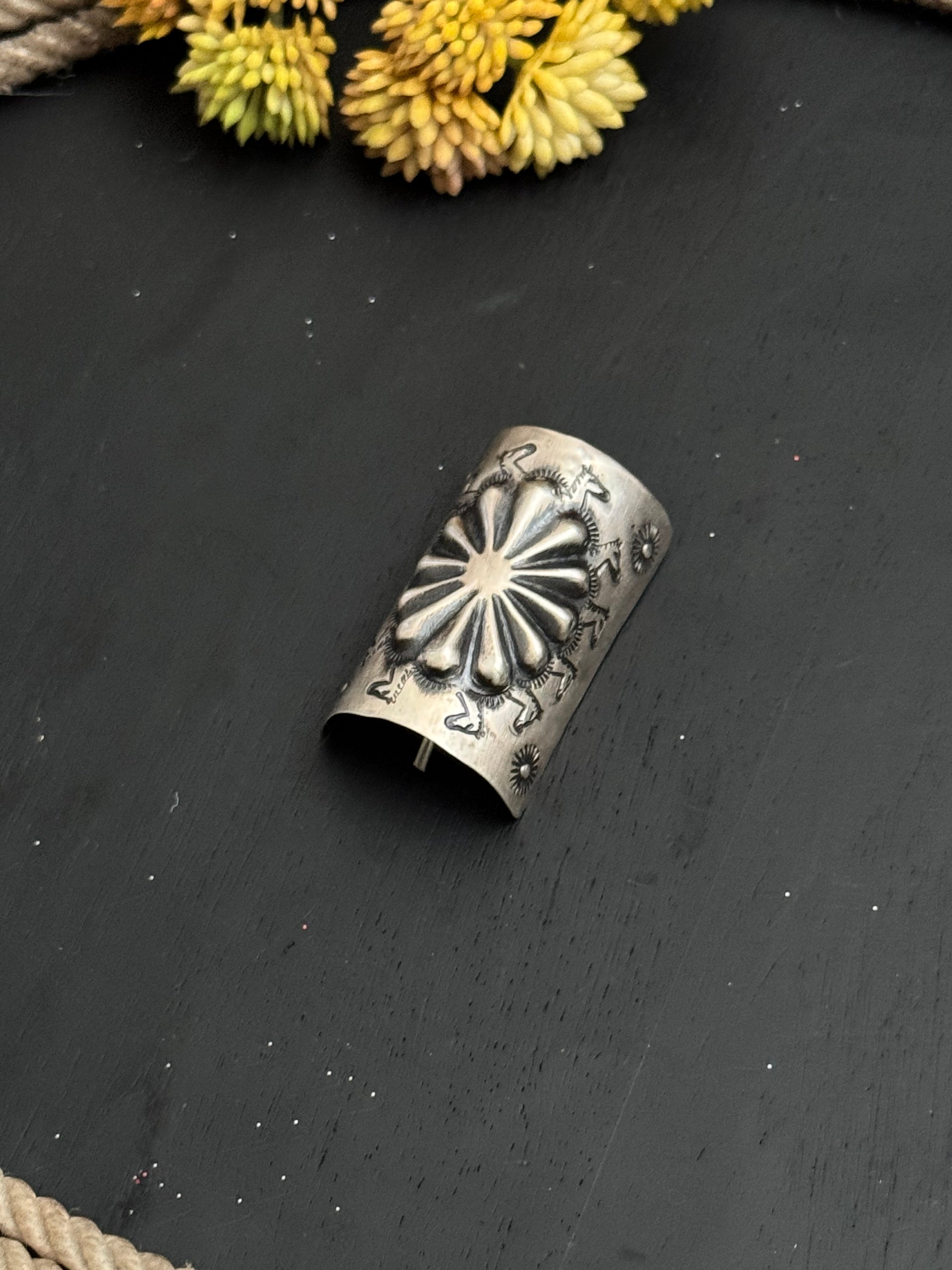 Navajo Made Sterling Silver Ponytail Holder