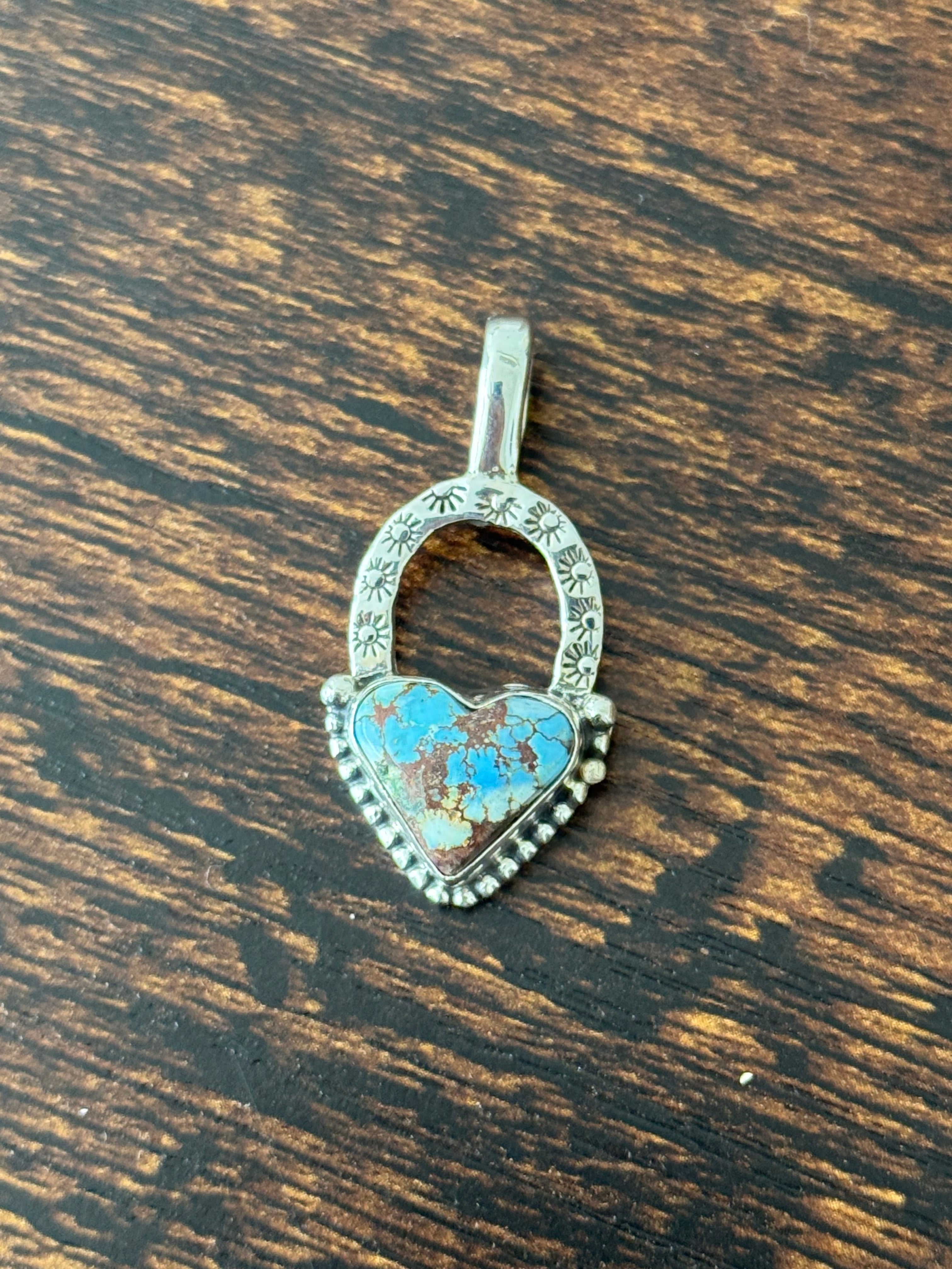 Southwest Golden Hills Turquoise & Sterling Silver Pendant