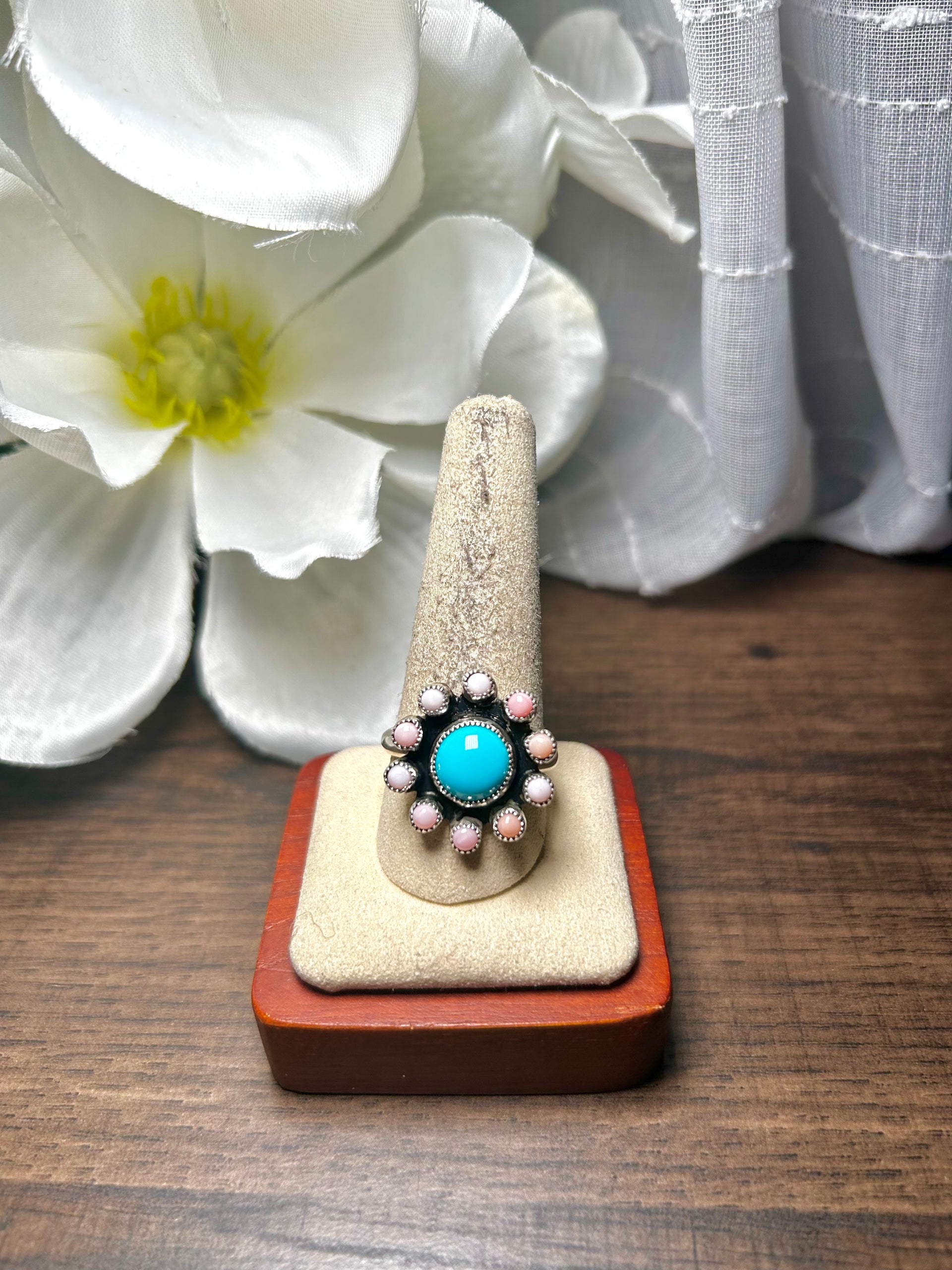 Aarron Davis Multi Stone & Sterling Silver Adjustable Ring