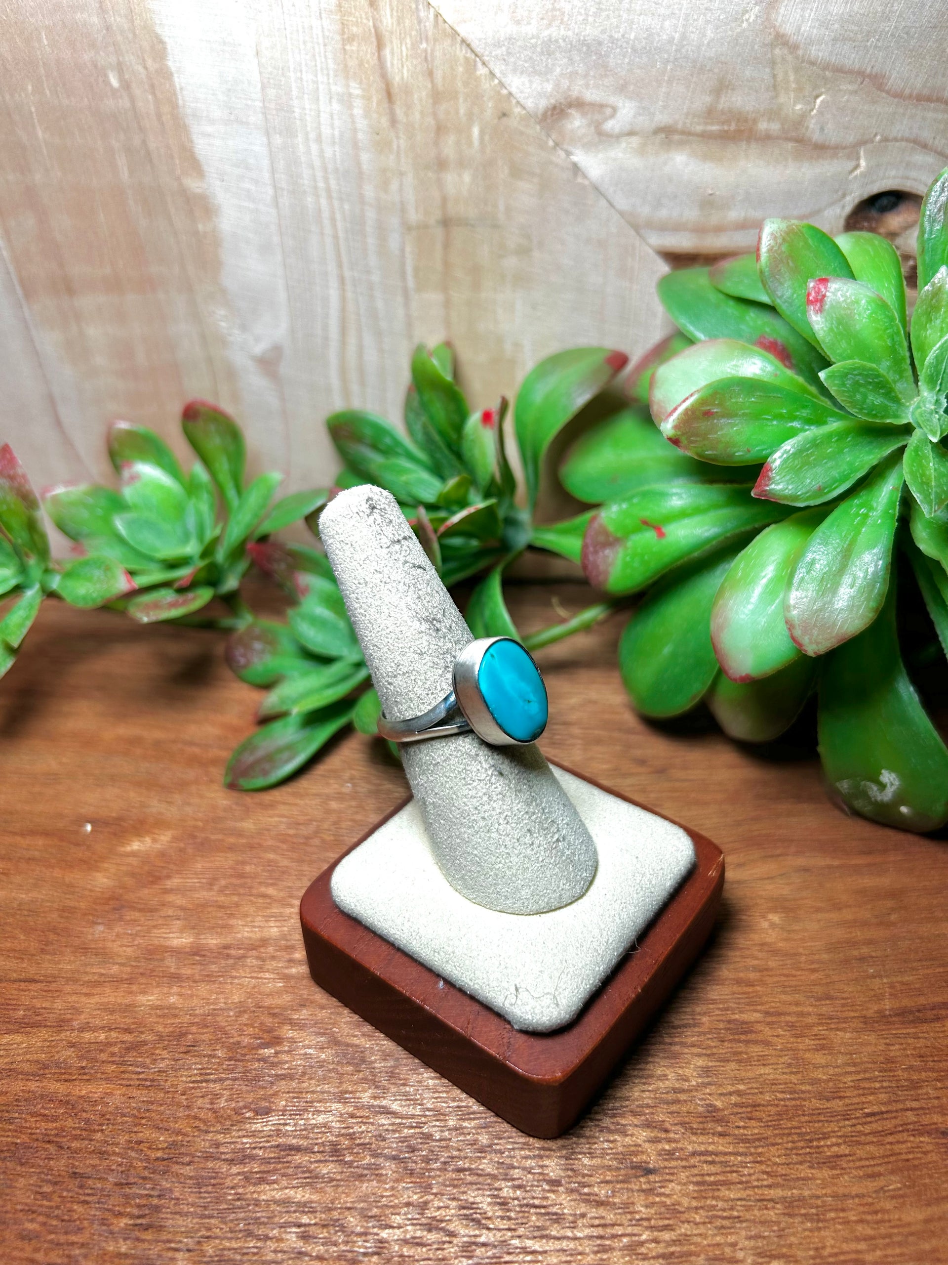 Scott Skeets Kingman Turquoise & Sterling Silver Adjustable Ring