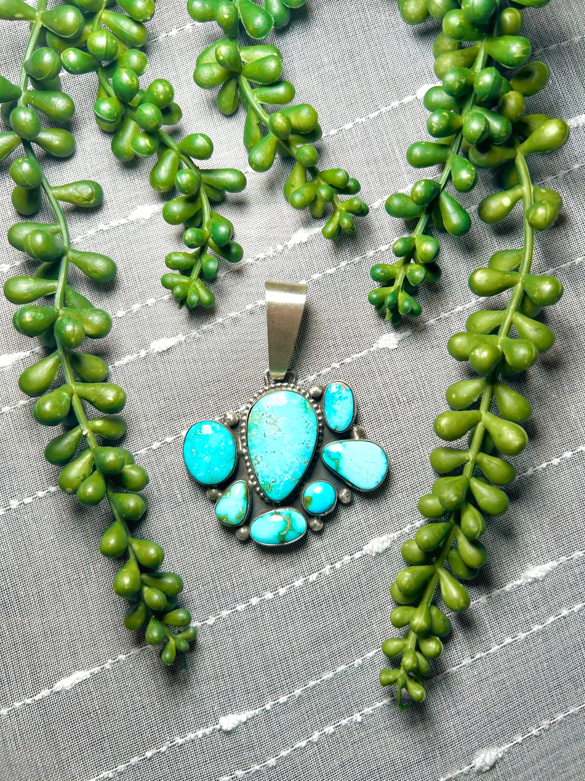 Bobby Johnson Sonoran Mountain Turquoise & Sterling Silver Pendant