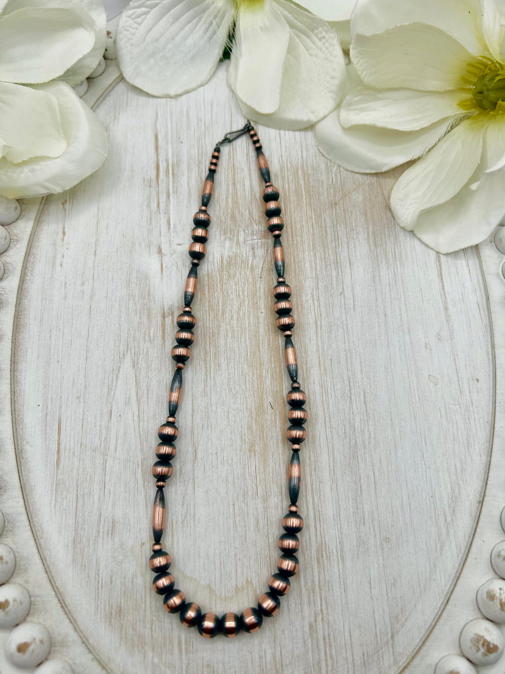 Navajo Made Strung Copper Necklace