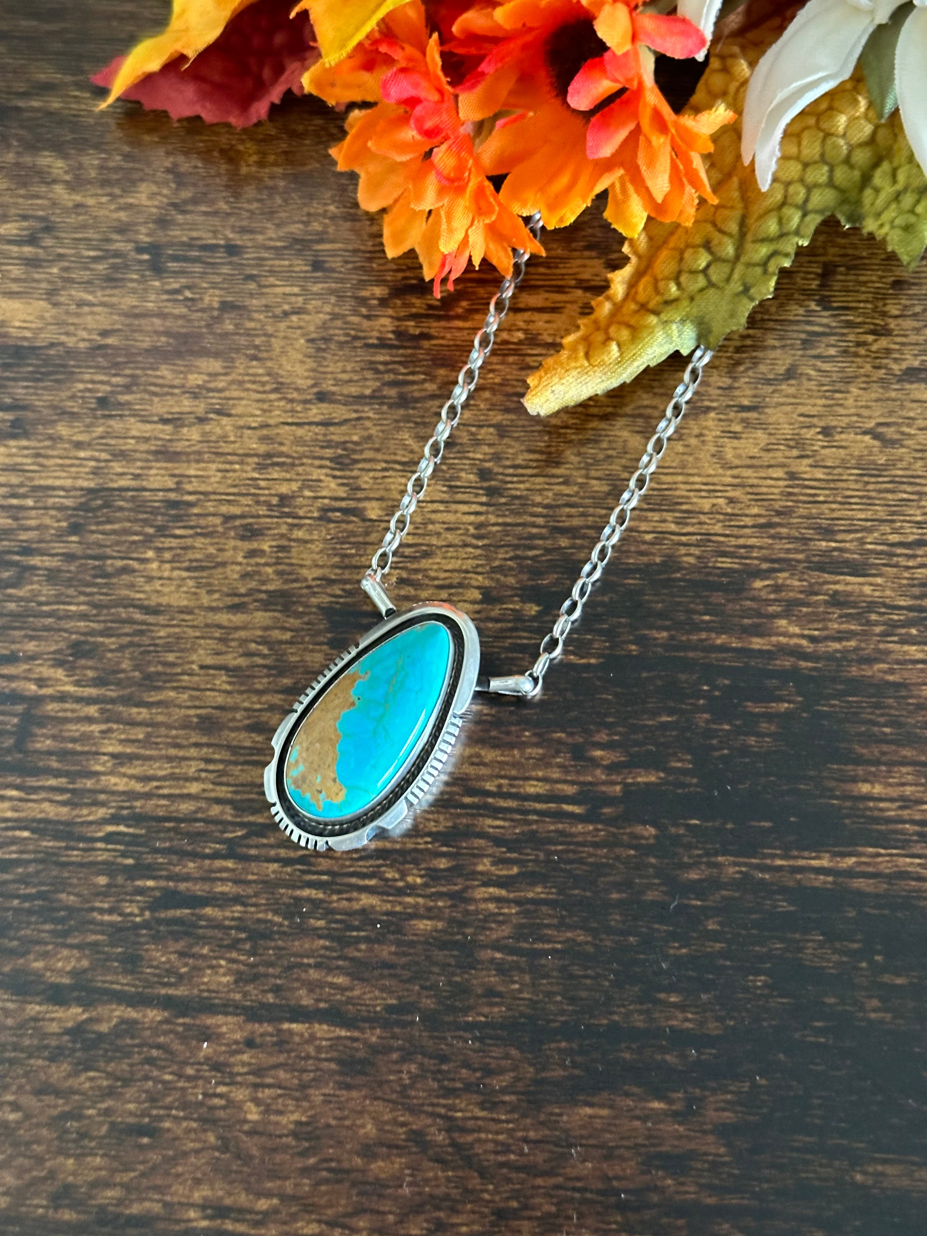 Alfred Martinez Kingman Turquoise & Sterling Silver Necklace