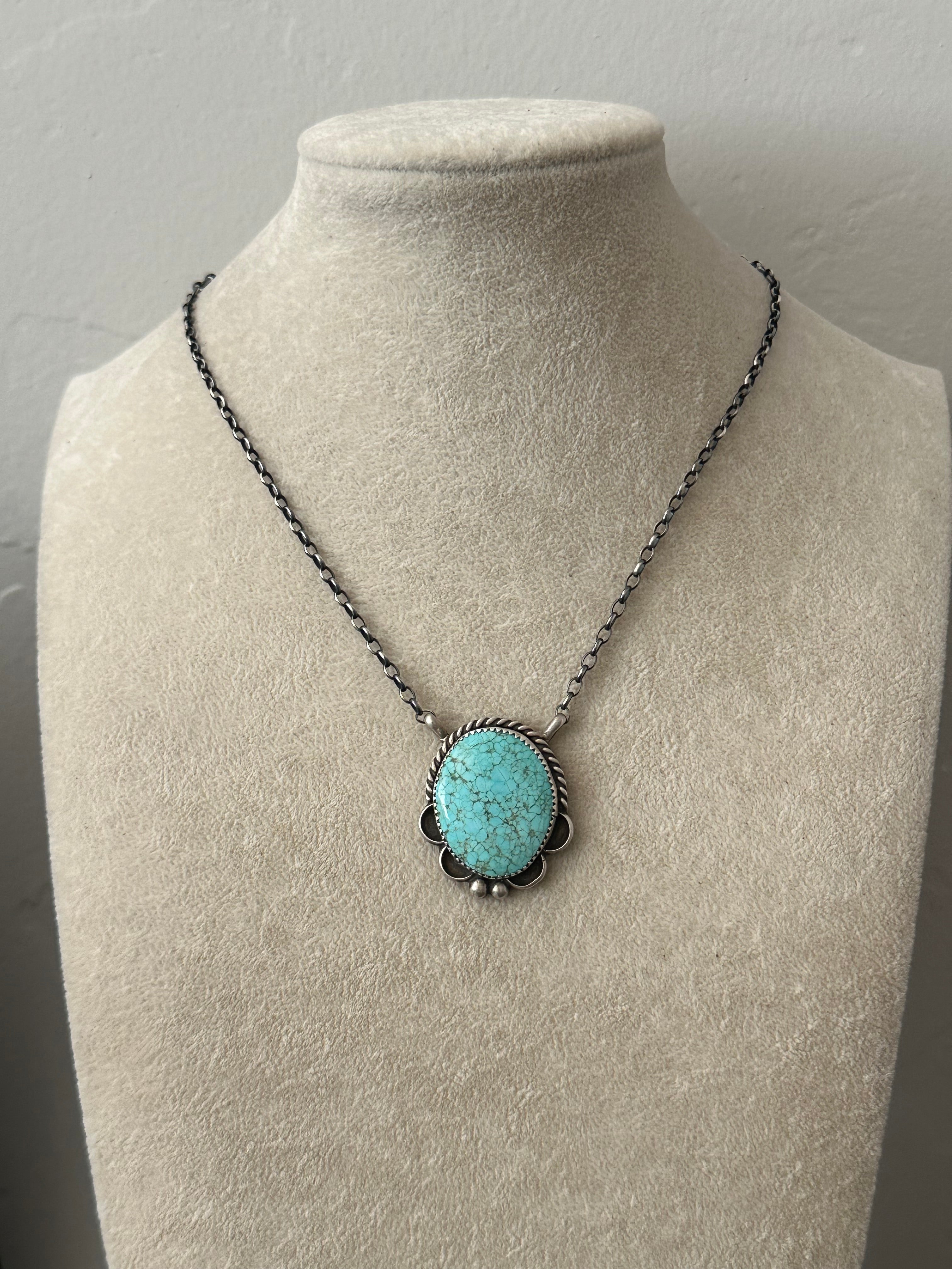 Juanita Mcdonal Kingman Turquoise & Sterling Silver Necklace