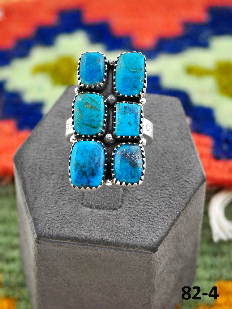 Southwest Handmade Ithaca Peak Turquoise & Sterling Silver Adjustable Ring