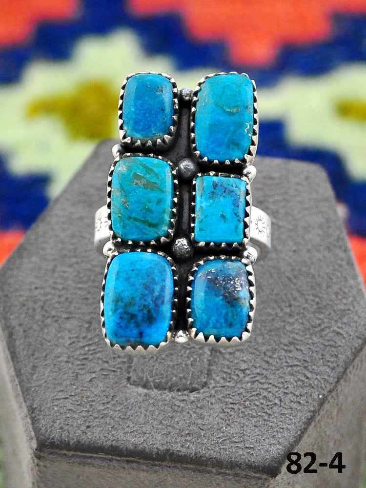 Southwest Handmade Ithaca Peak Turquoise & Sterling Silver Adjustable Ring
