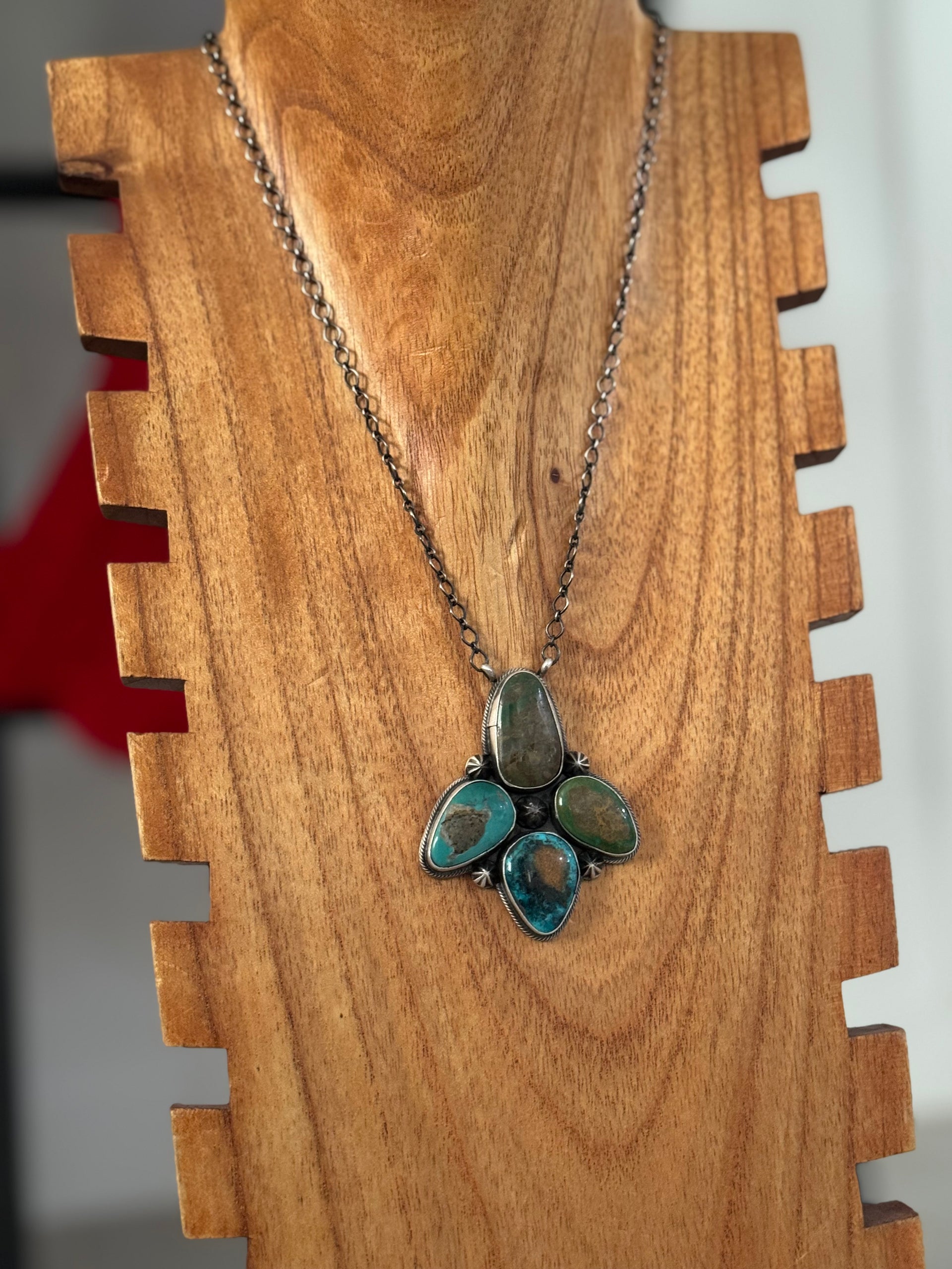 Timothy Yazzie Mixed Turquoise & Sterling Silver Necklace