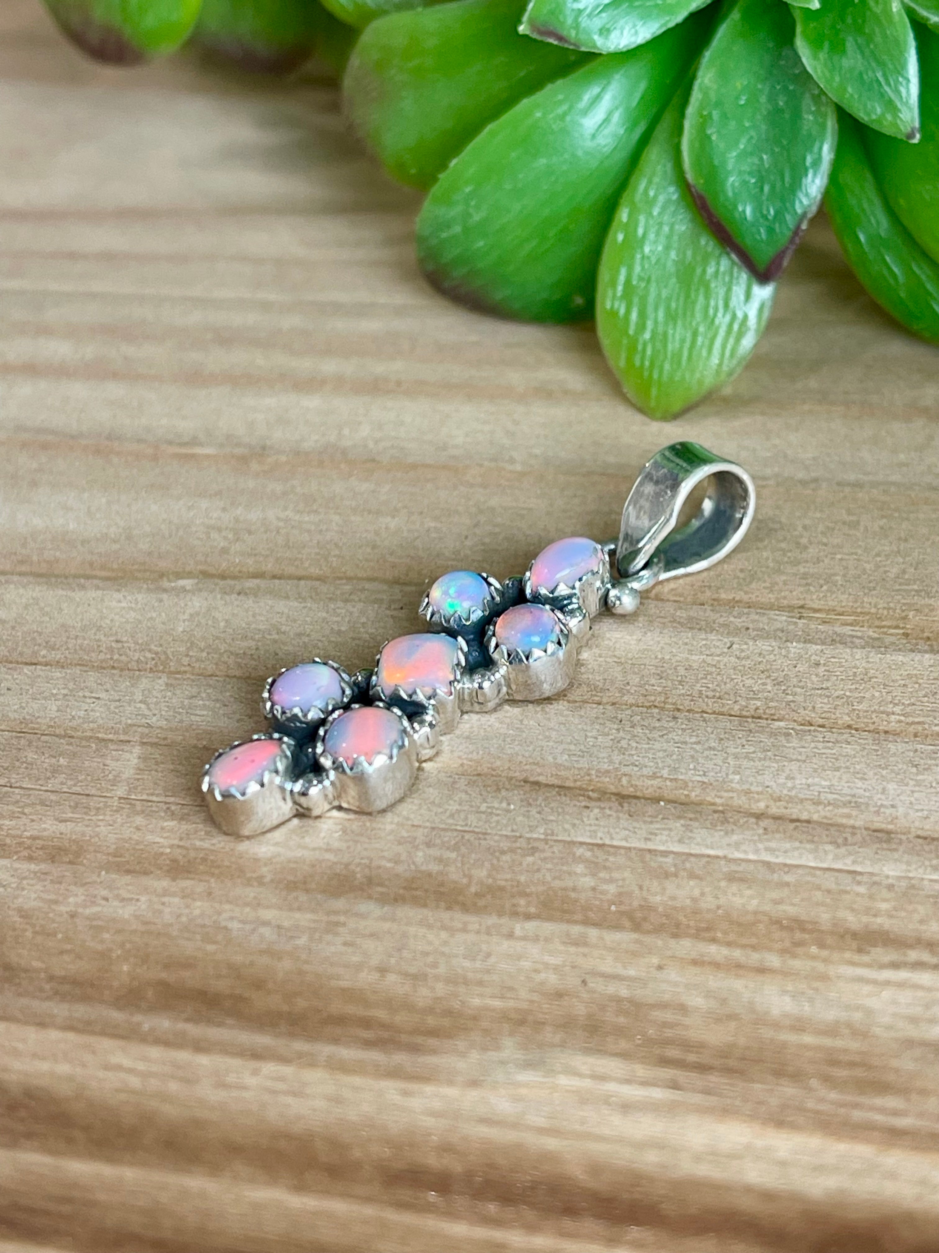 Southwest Handmade Opal & Sterling Silver Pendant