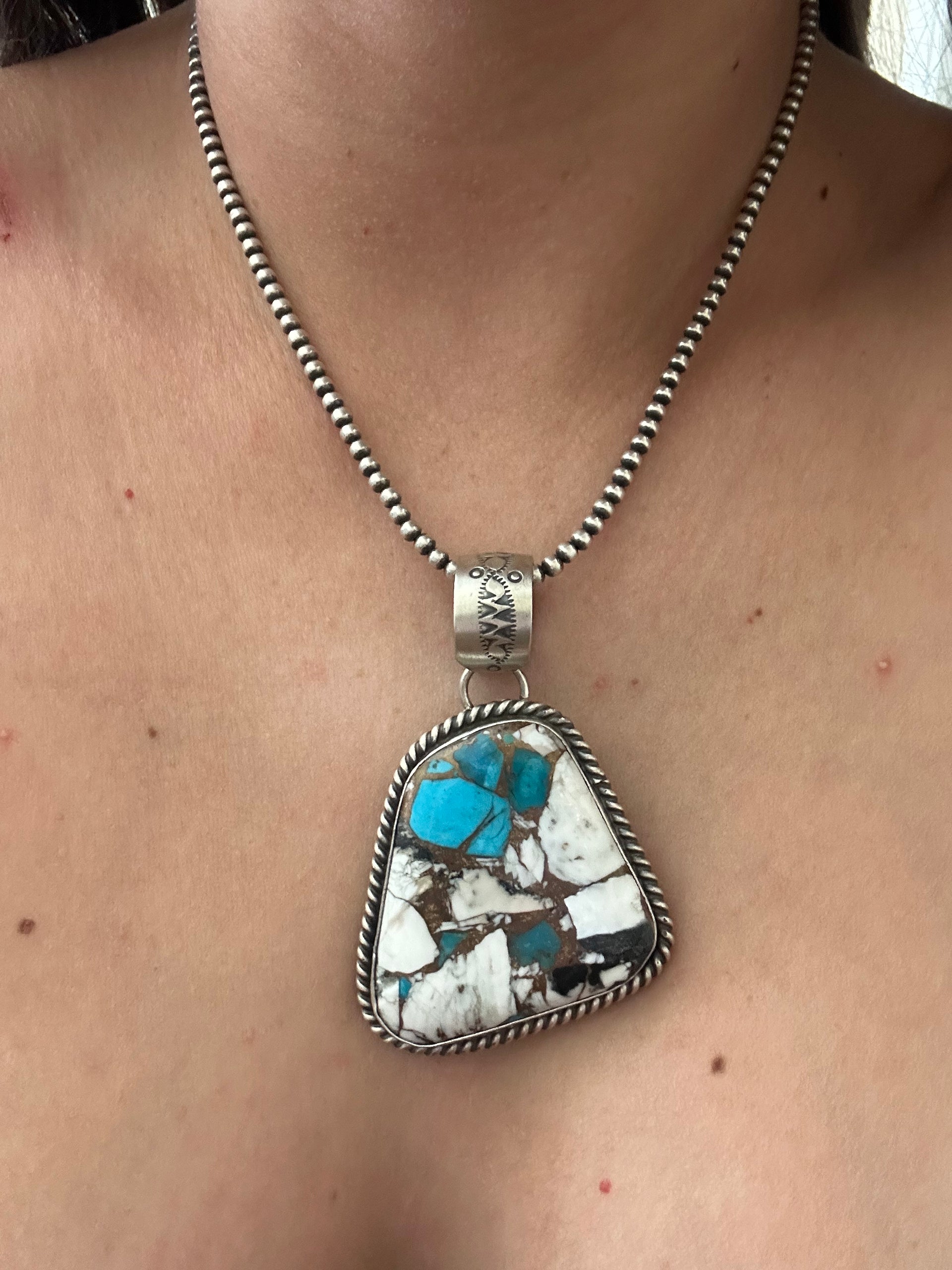 Augustine Largo Mohave Turquoise & Sterling Silver Pendant