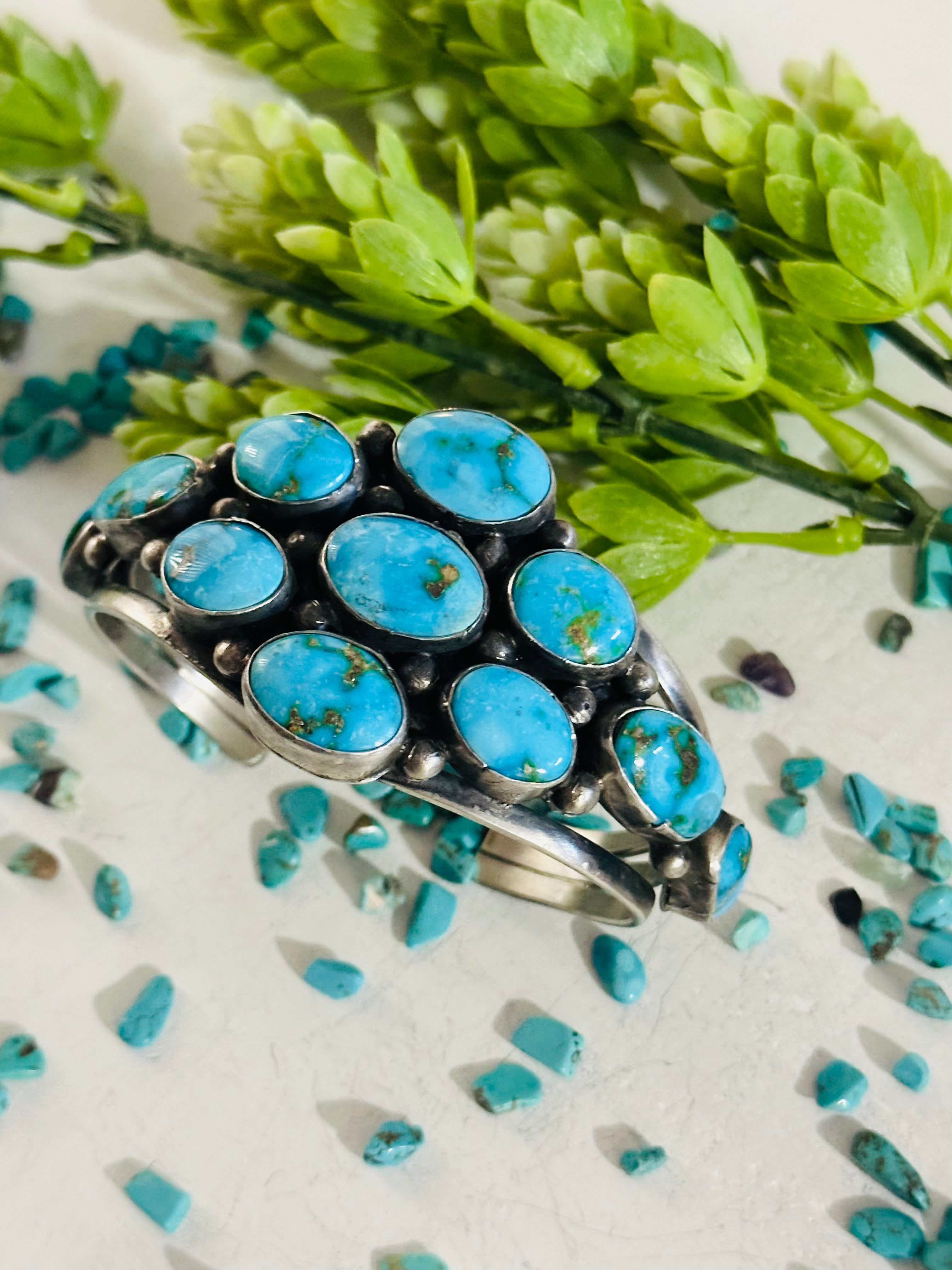 Bobby Johnson Sonoran Mountain Turquoise & Sterling Silver Cuff Bracelet