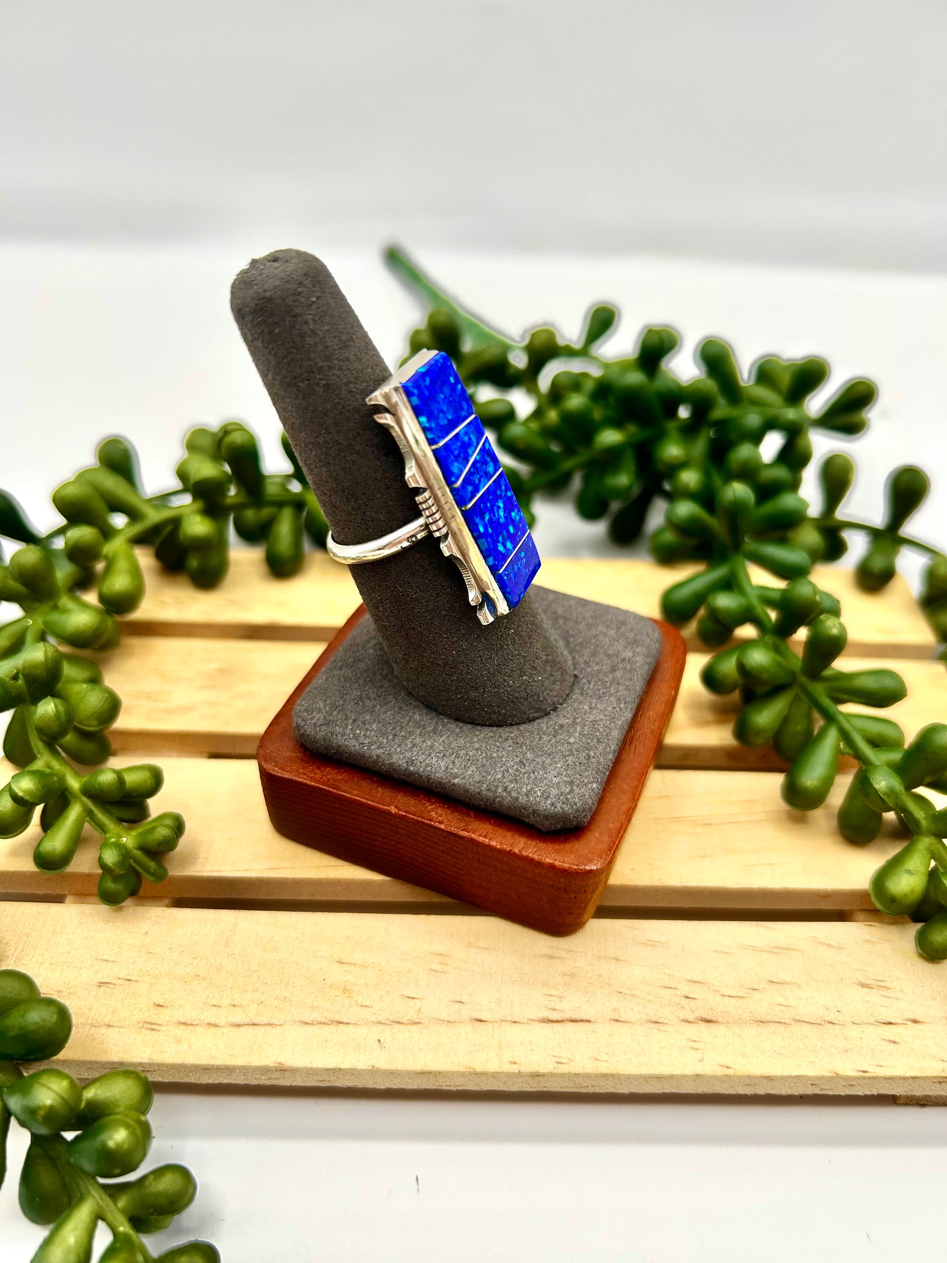 Steve Francisco Opal & Sterling Silver Adjustable Ring