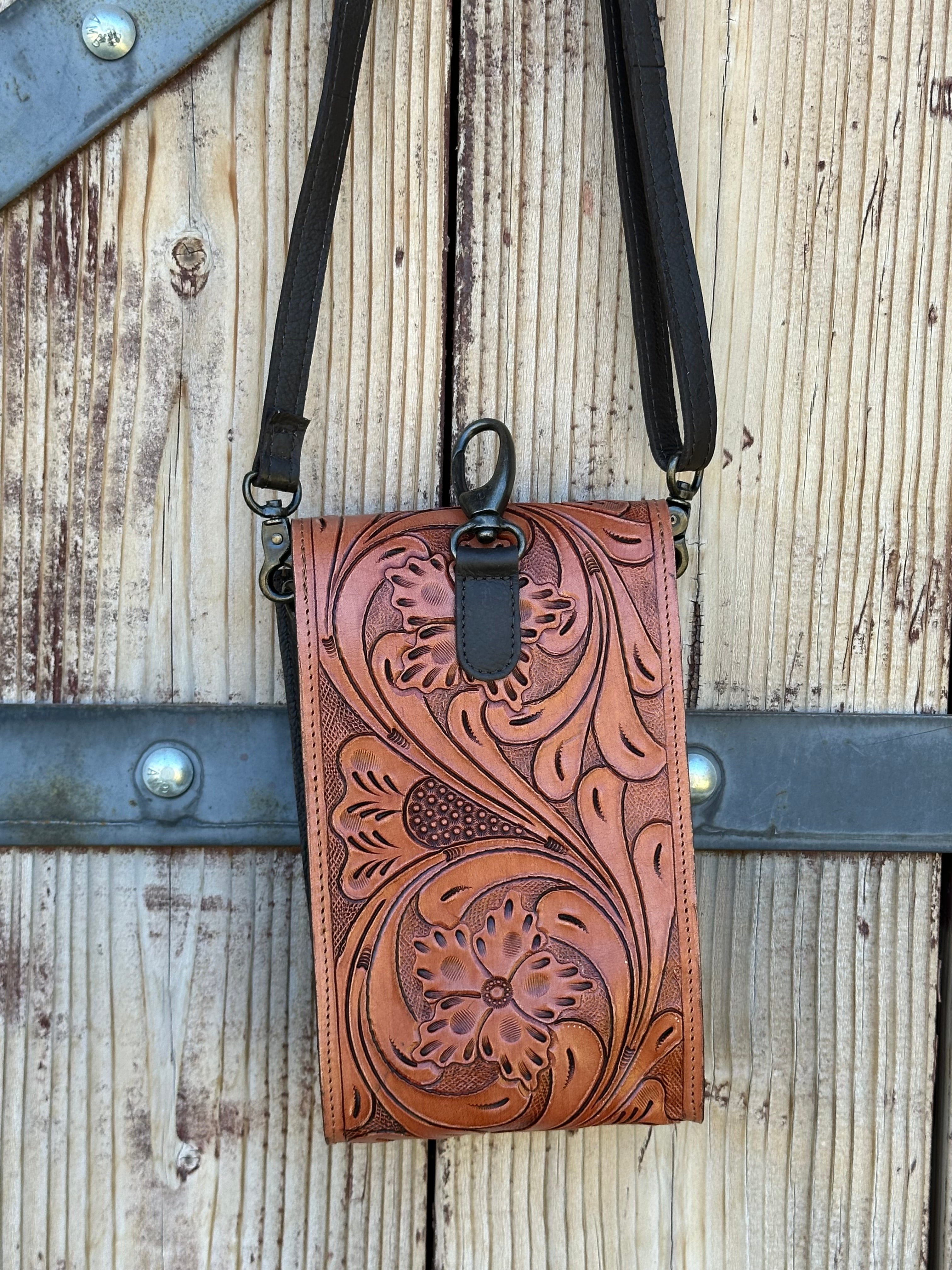 Genuine Tooled Leather Purse