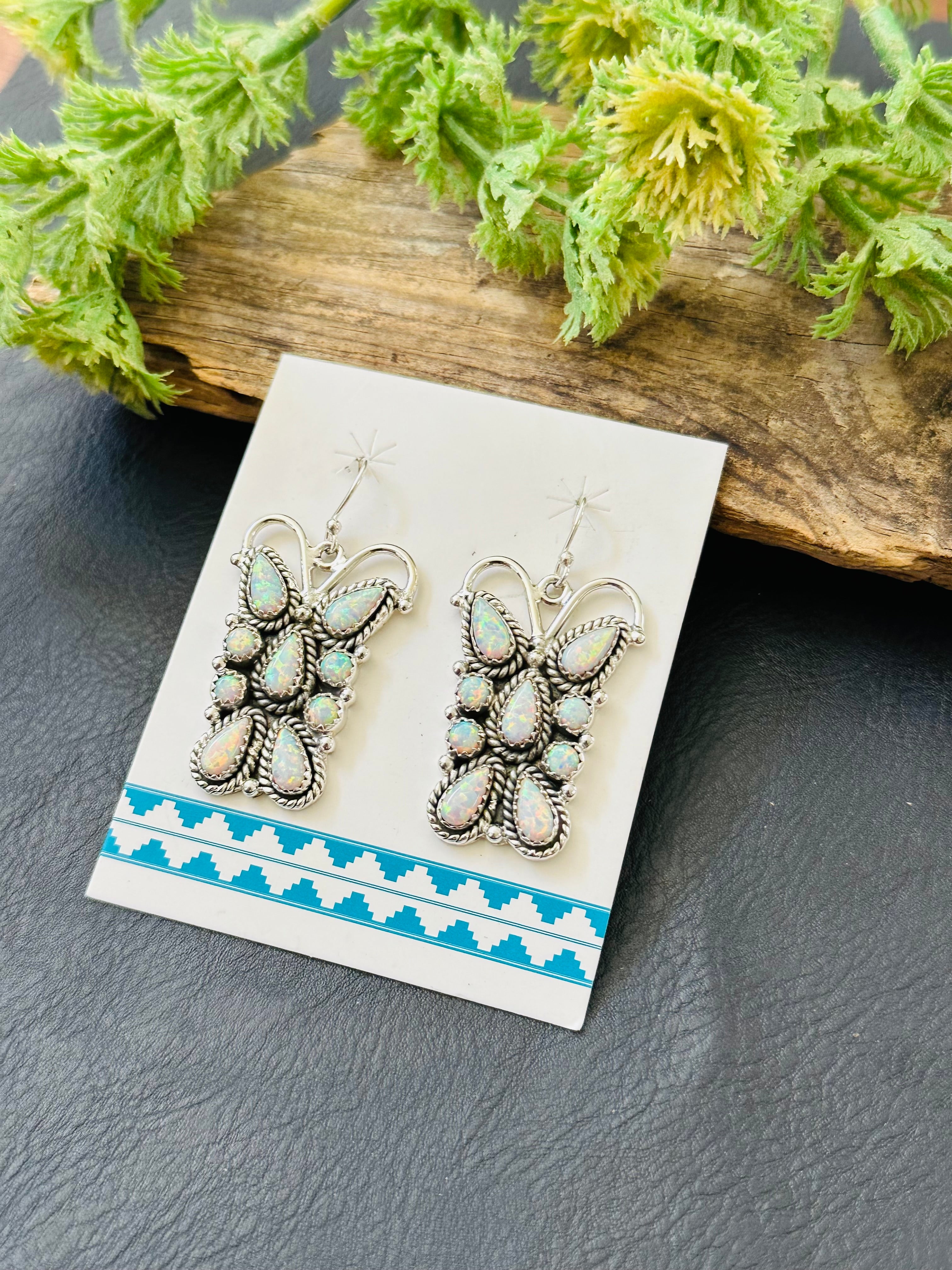 TTD “K’aalógii” Opal & Sterling Silver Dangle Earrings