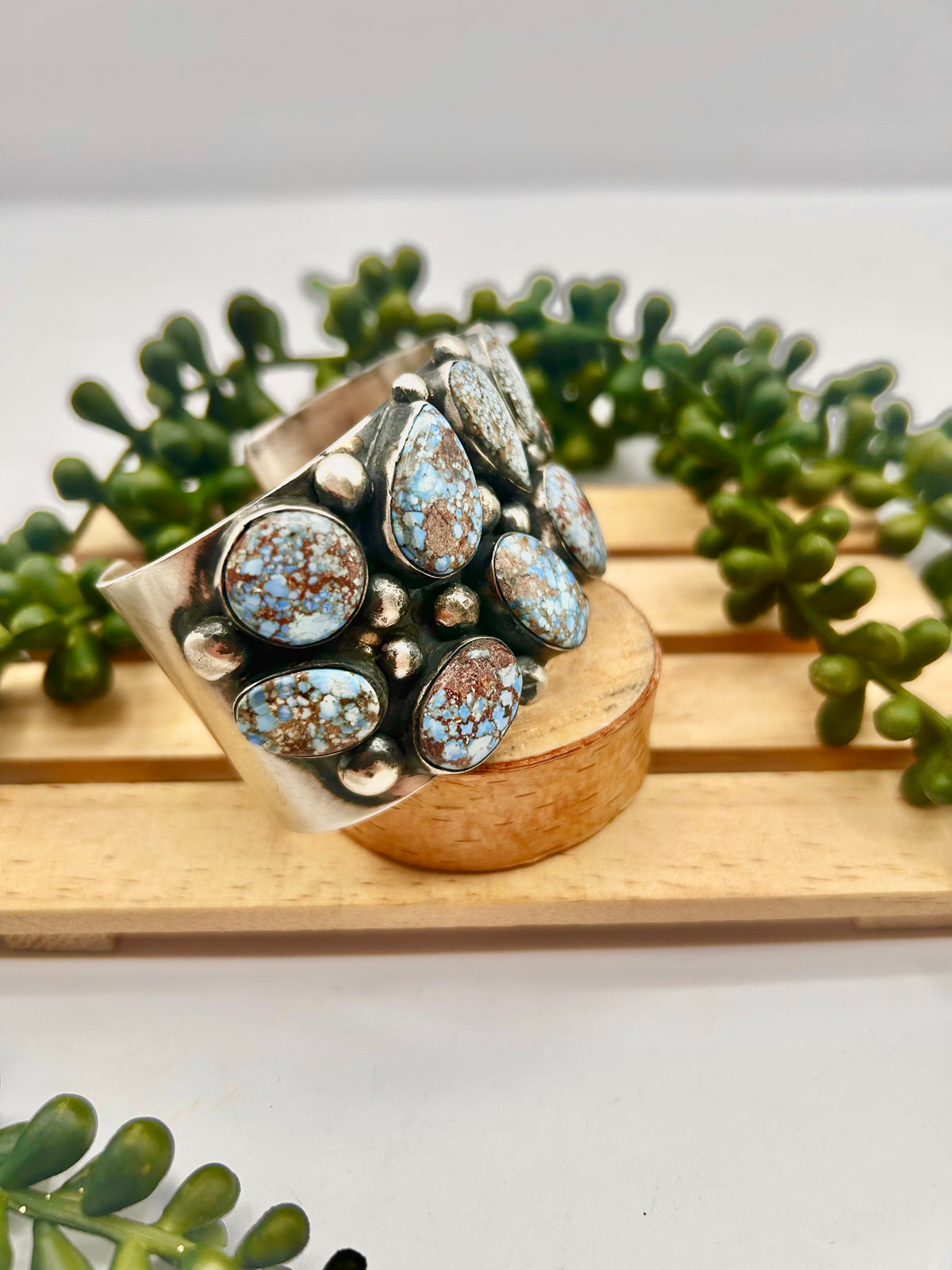 Chimney Butte Golden Hill Turquoise & Sterling Silver Cuff Bracelet