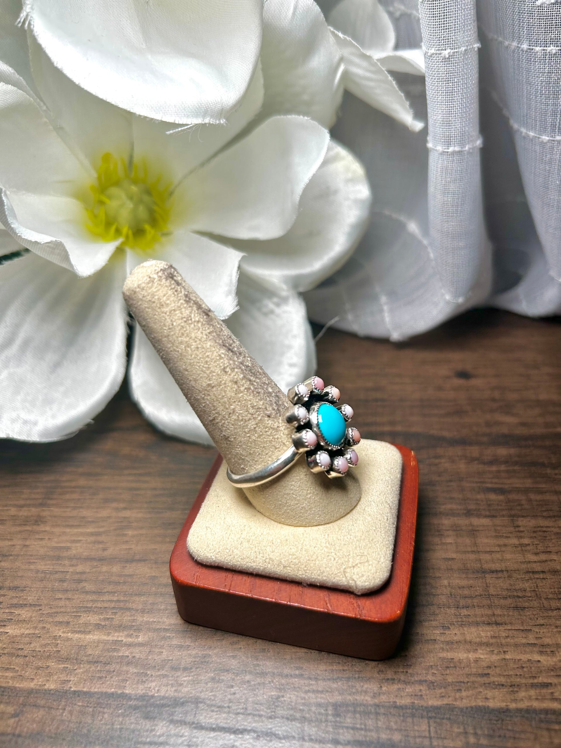 Aarron Davis Multi Stone & Sterling Silver Adjustable Ring