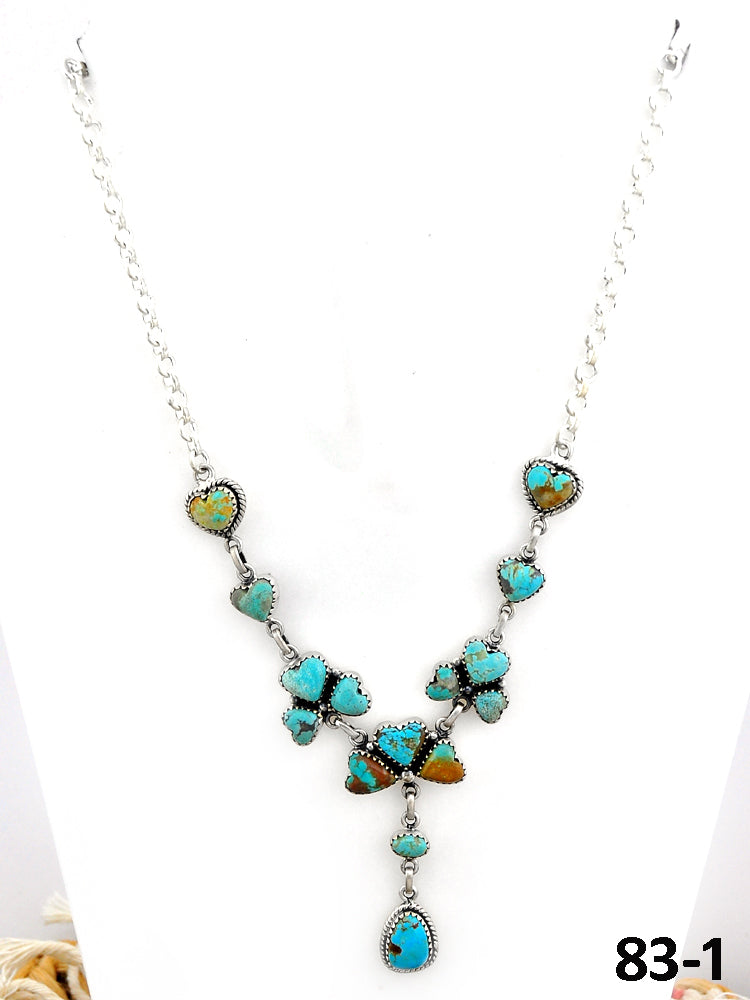 Southwest Made #8 Turquoise & Sterling Silver Necklace