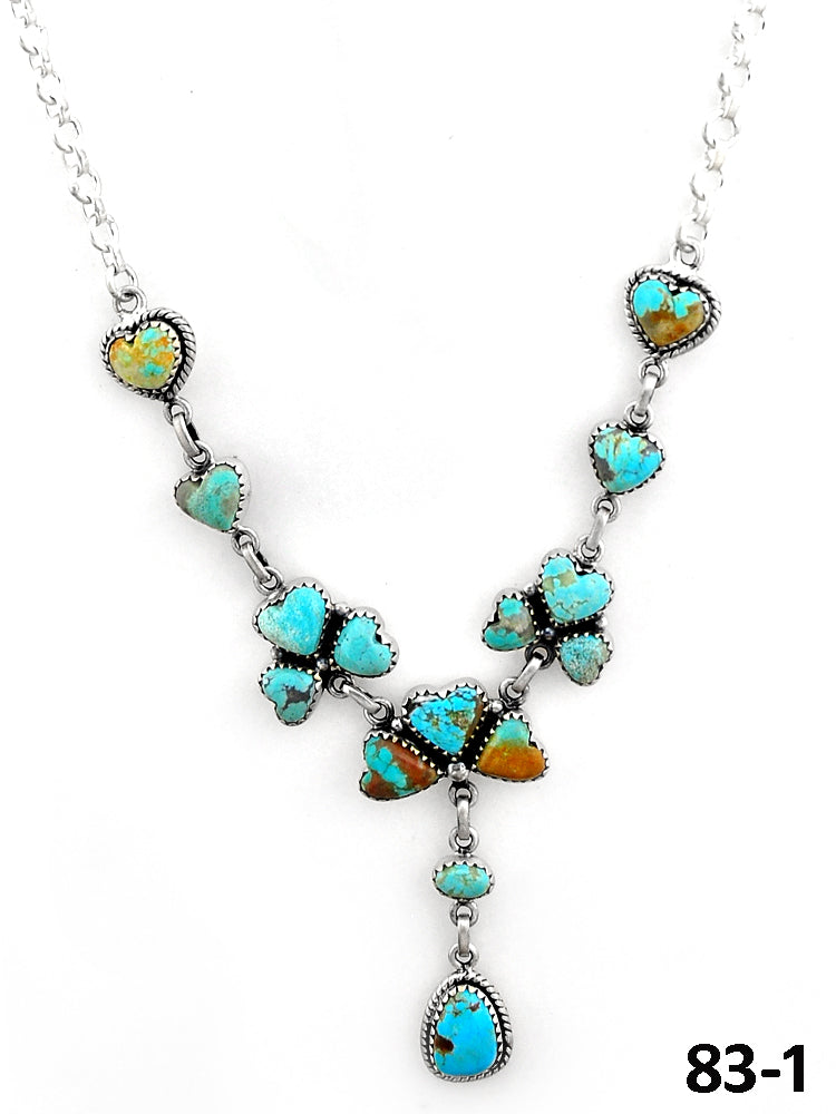 Southwest Made #8 Turquoise & Sterling Silver Necklace