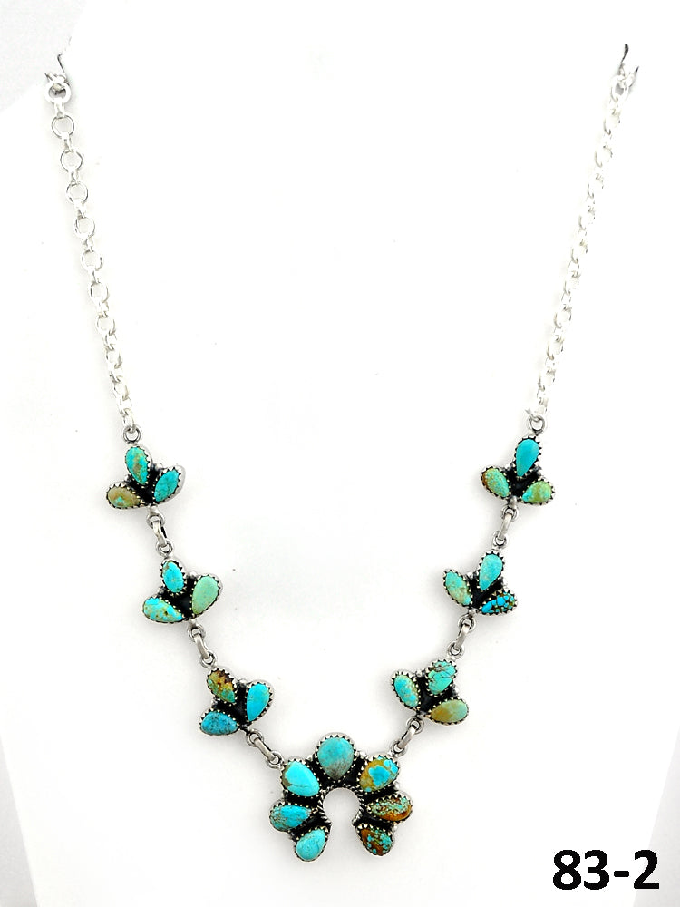Southwest Made #8 Turquoise & Sterling Silver Necklace