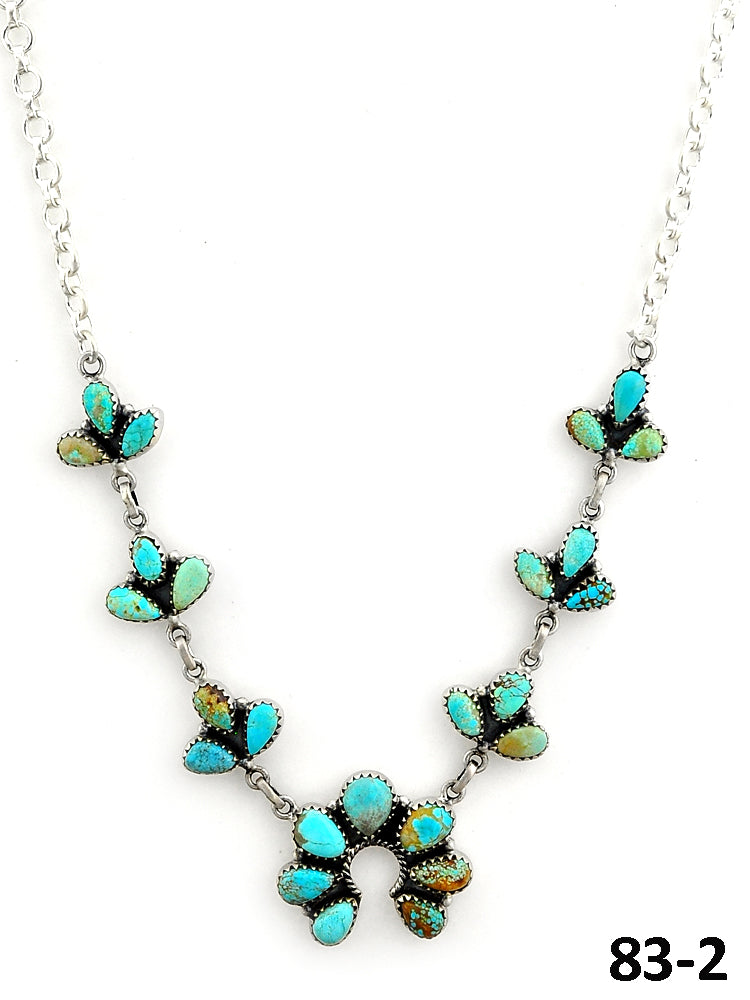 Southwest Made #8 Turquoise & Sterling Silver Necklace
