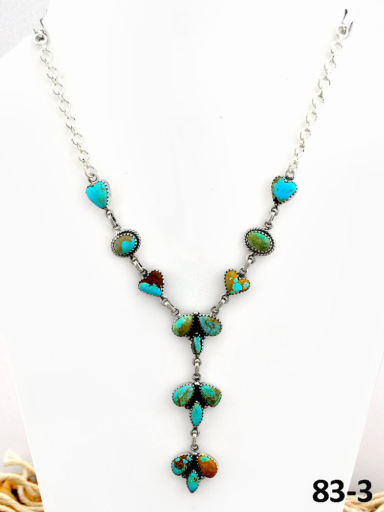 Southwest Made #8 Turquoise & Sterling Silver Necklace