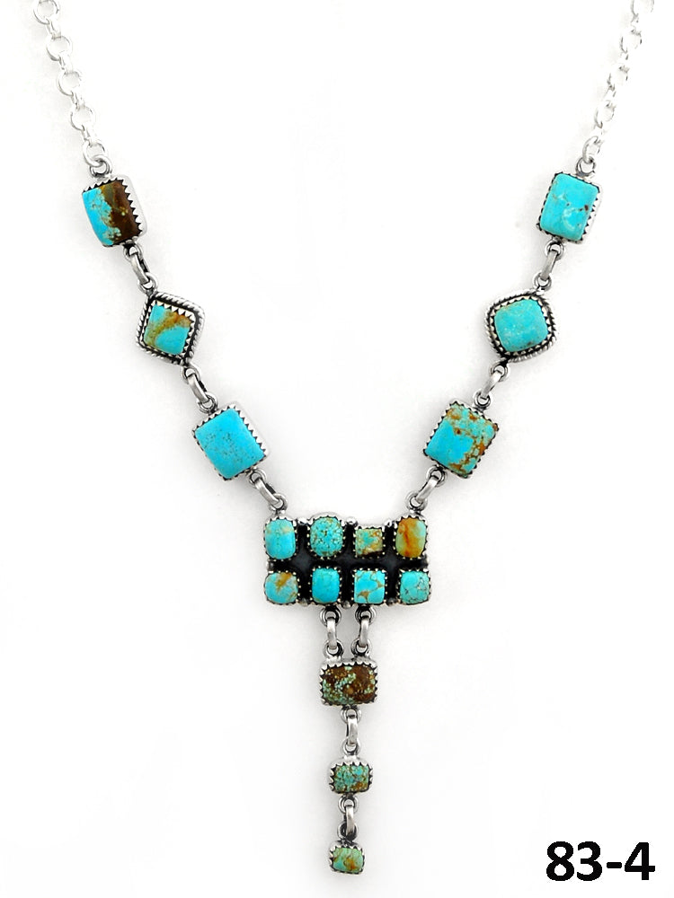 Southwest Made #8 Turquoise & Sterling Silver Necklace
