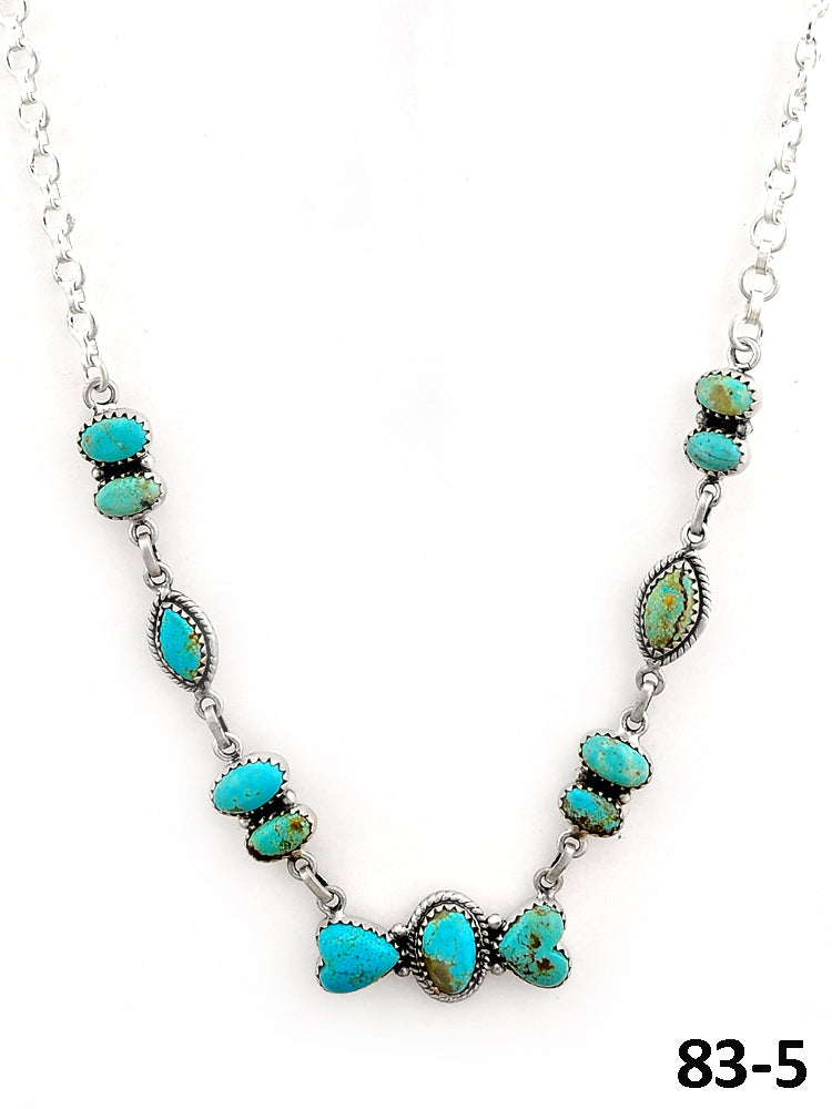 Southwest Made #8 Turquoise & Sterling Silver Necklace