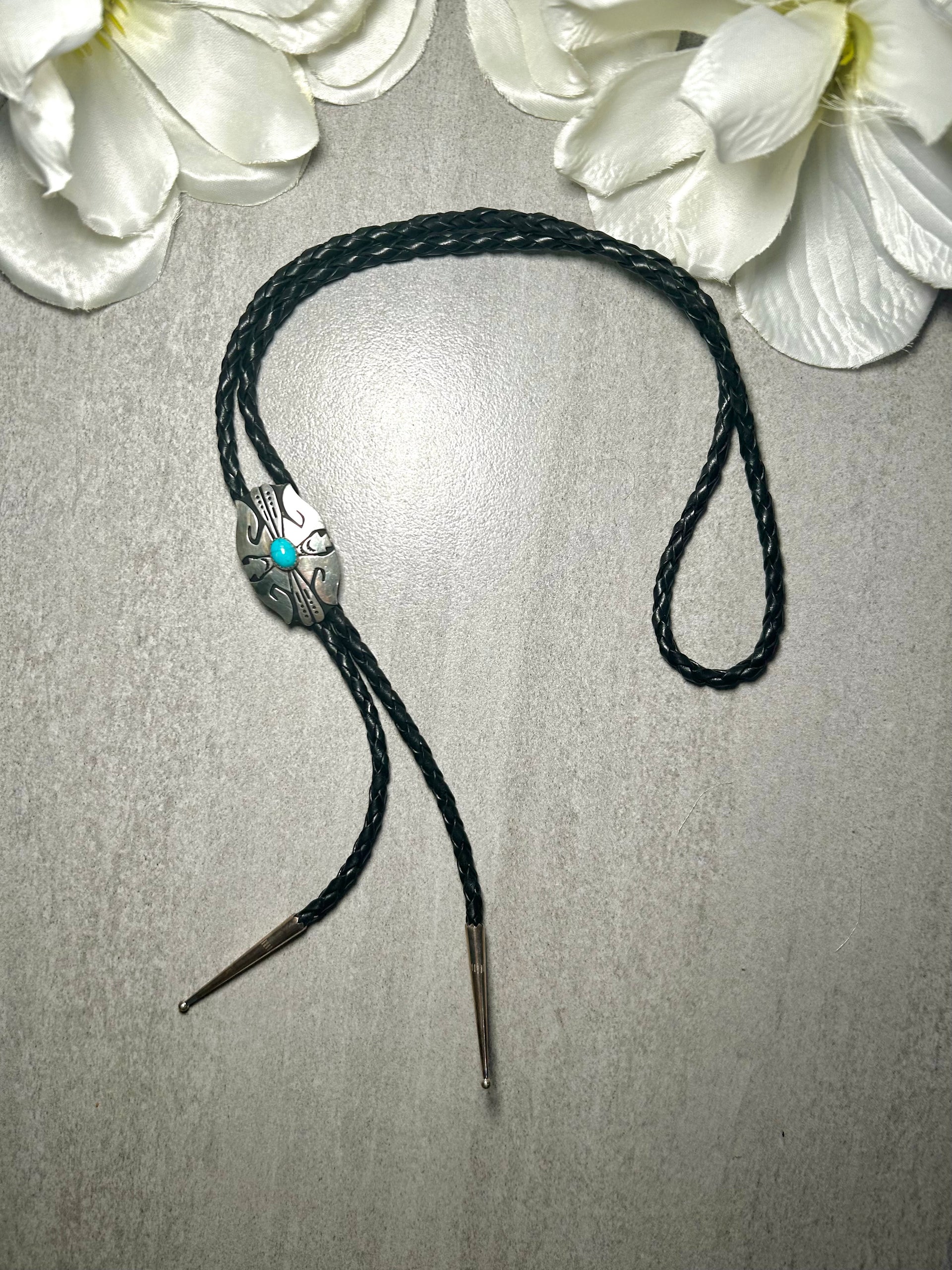 Tommy and Tose Singer Kingman Turquoise & Sterling Silver Bolo Tie