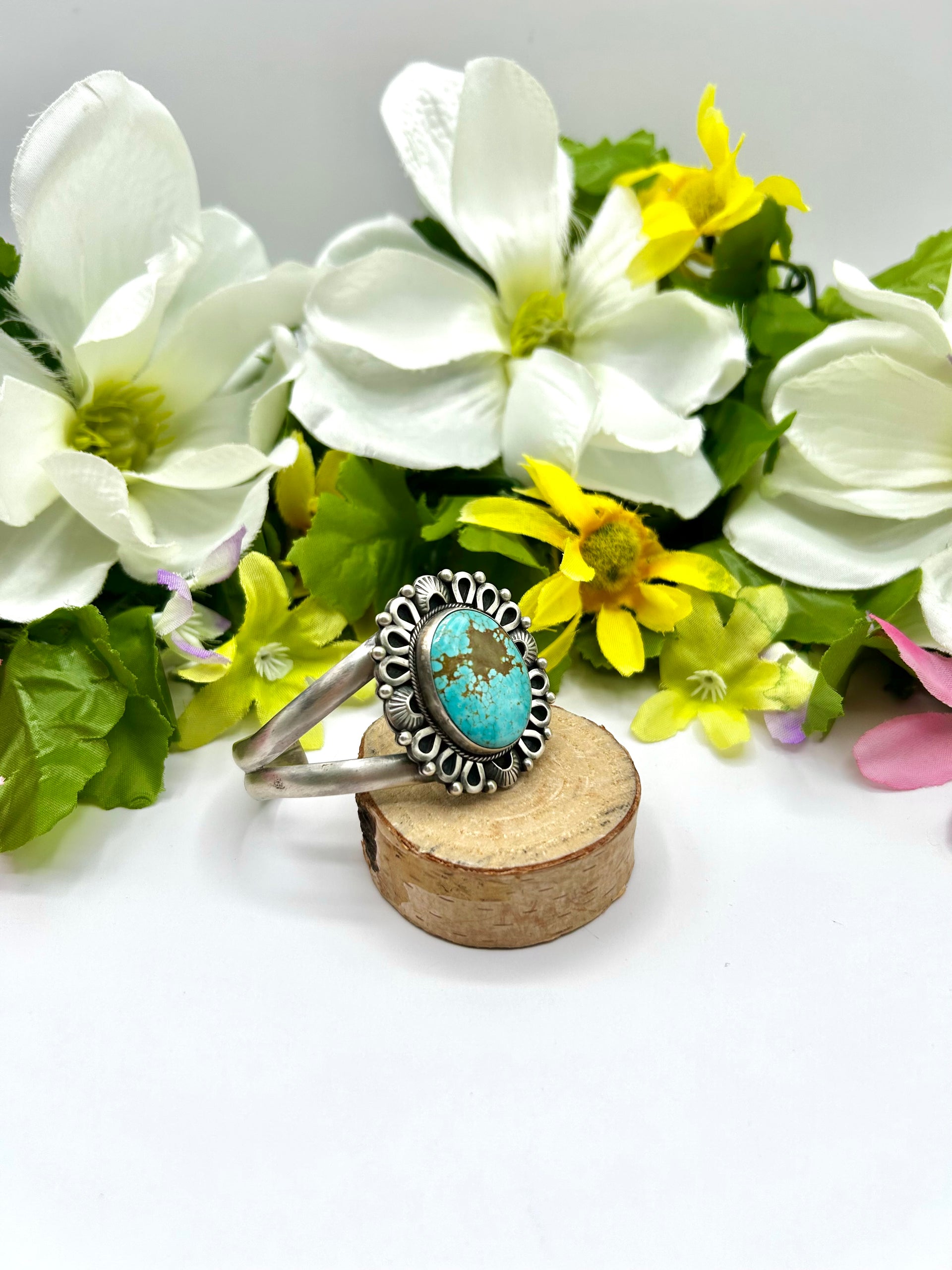 Mathilda Benally #8 Turquoise & Sterling Silver Cuff Bracelet