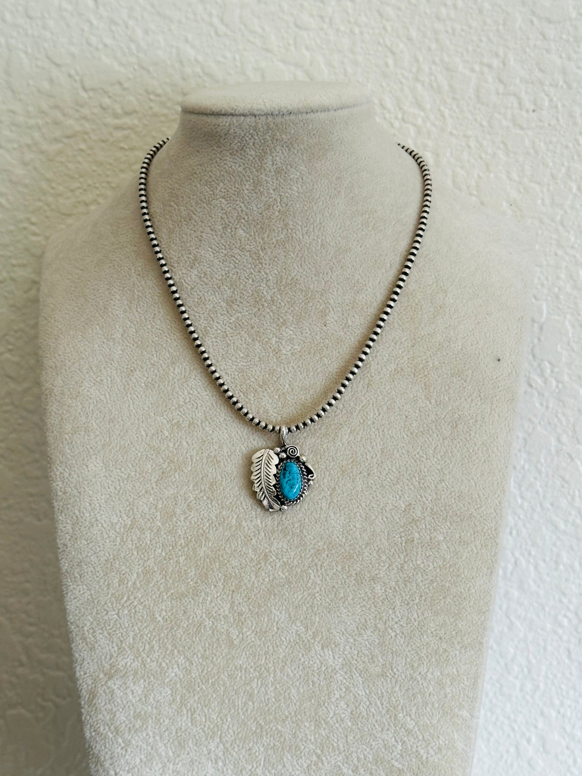 Julia Etsitty Kingman Turquoise & Sterling Silver Pendants