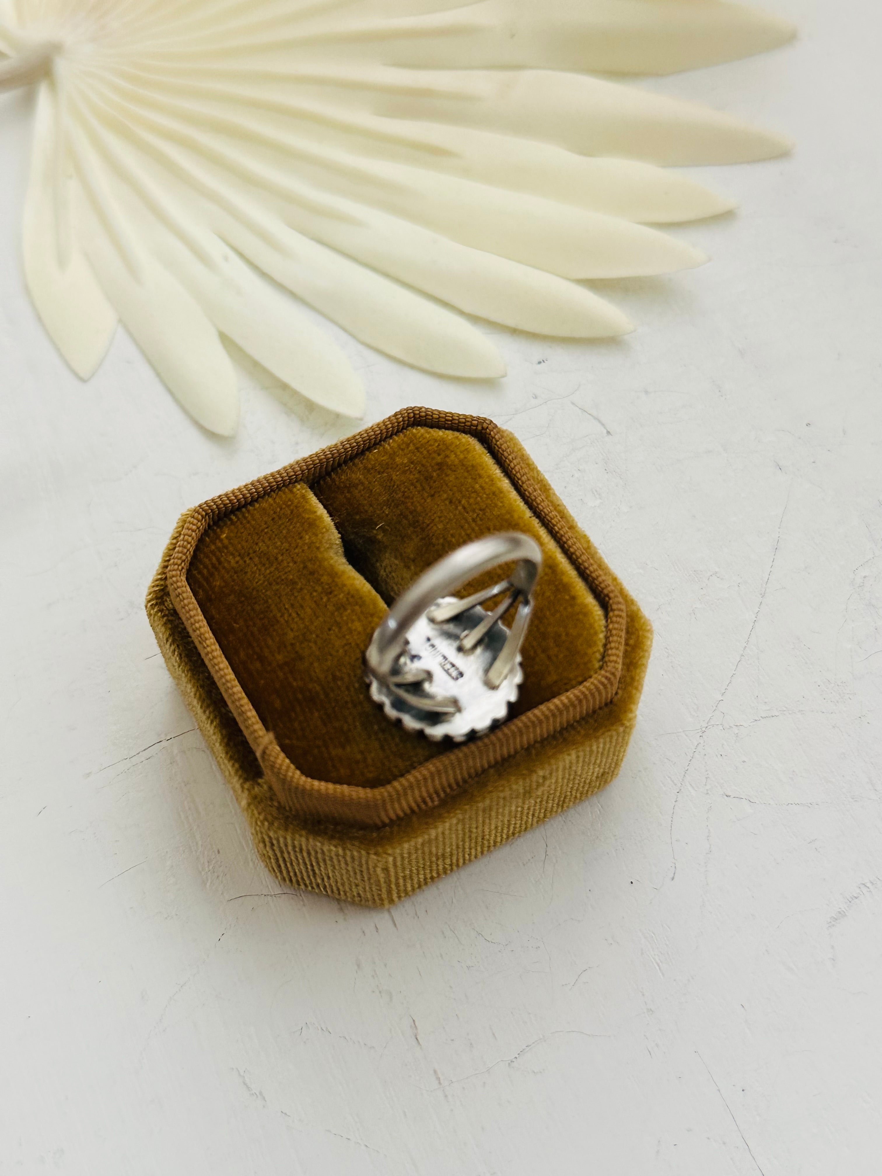 Kendall Yellowhorse Sterling Silver Concho Ring