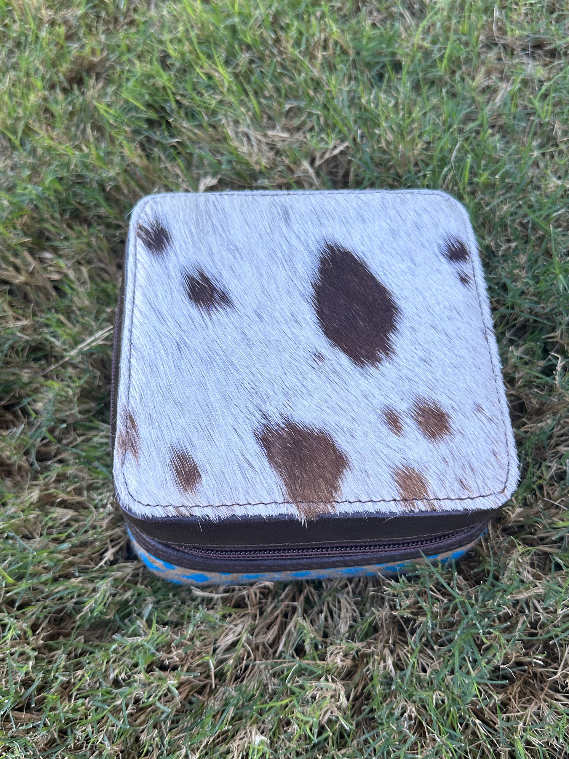 Genuine Leather Cowhide Jewelry Box